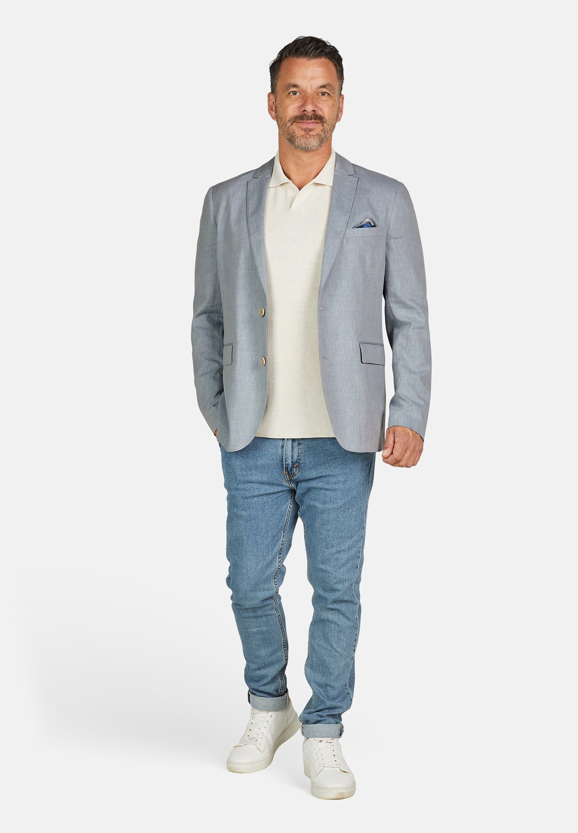 Calamar pellavableiseri vaaleansininen