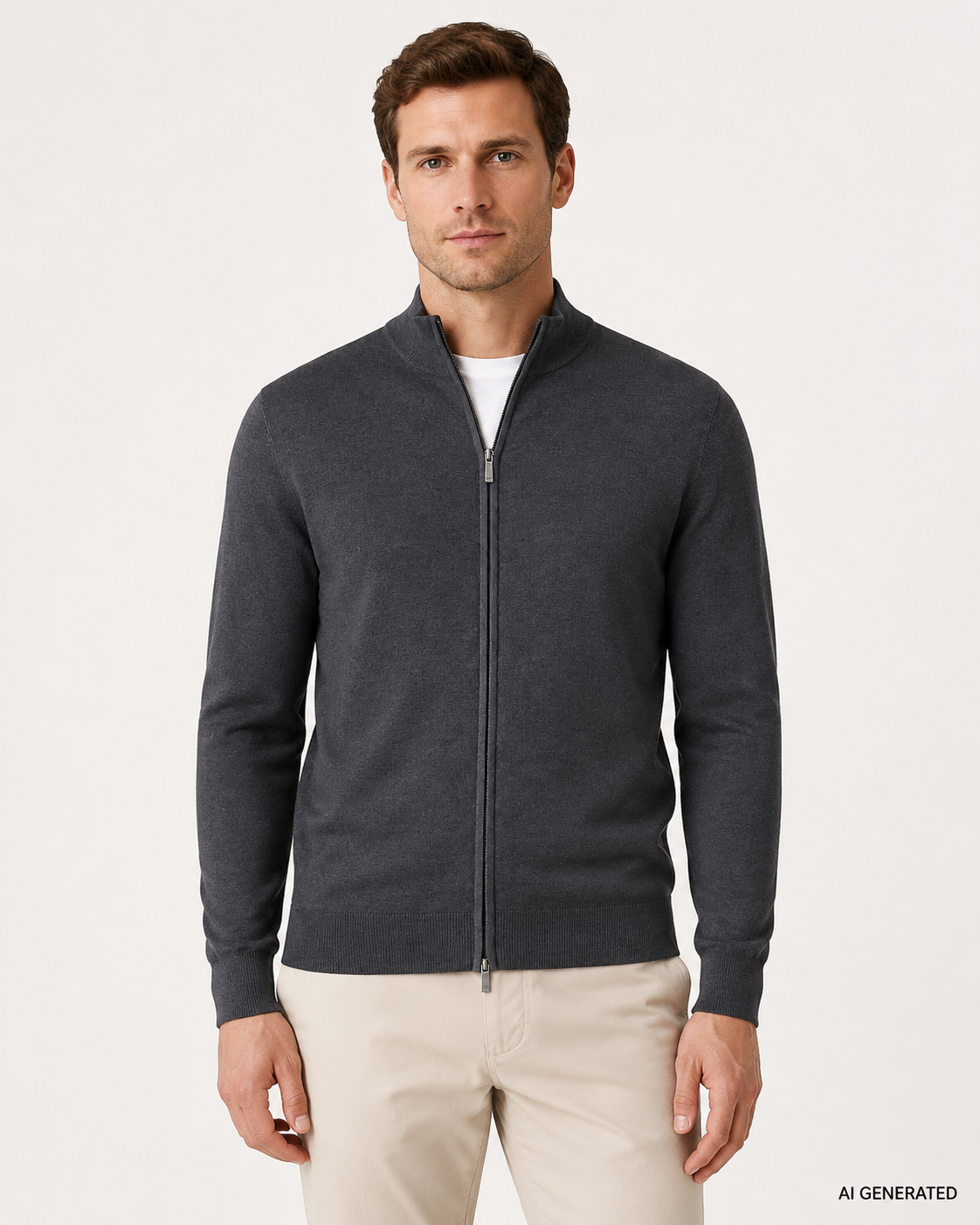Fynch-Hatton harmaa merinovillatakki modern fit