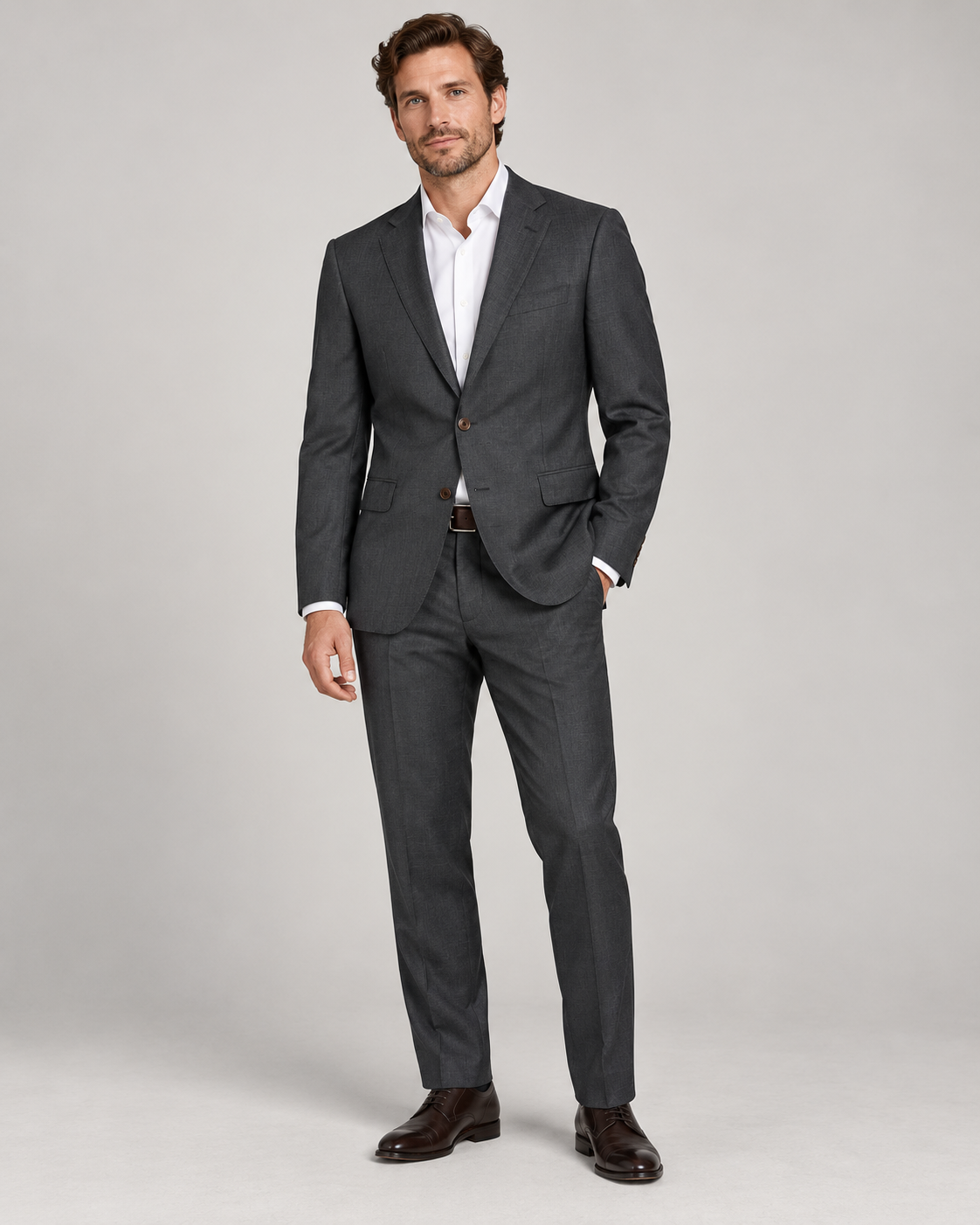 Cavaliere Paxton tummanharmaa slim fit puku