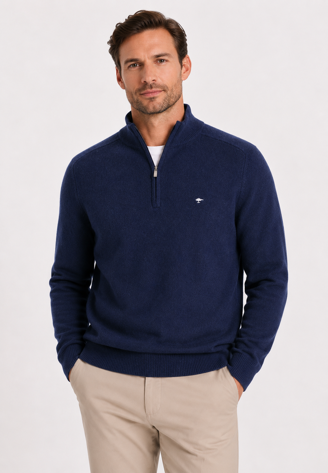 Fynch-Hatton half-zip villaneule navy