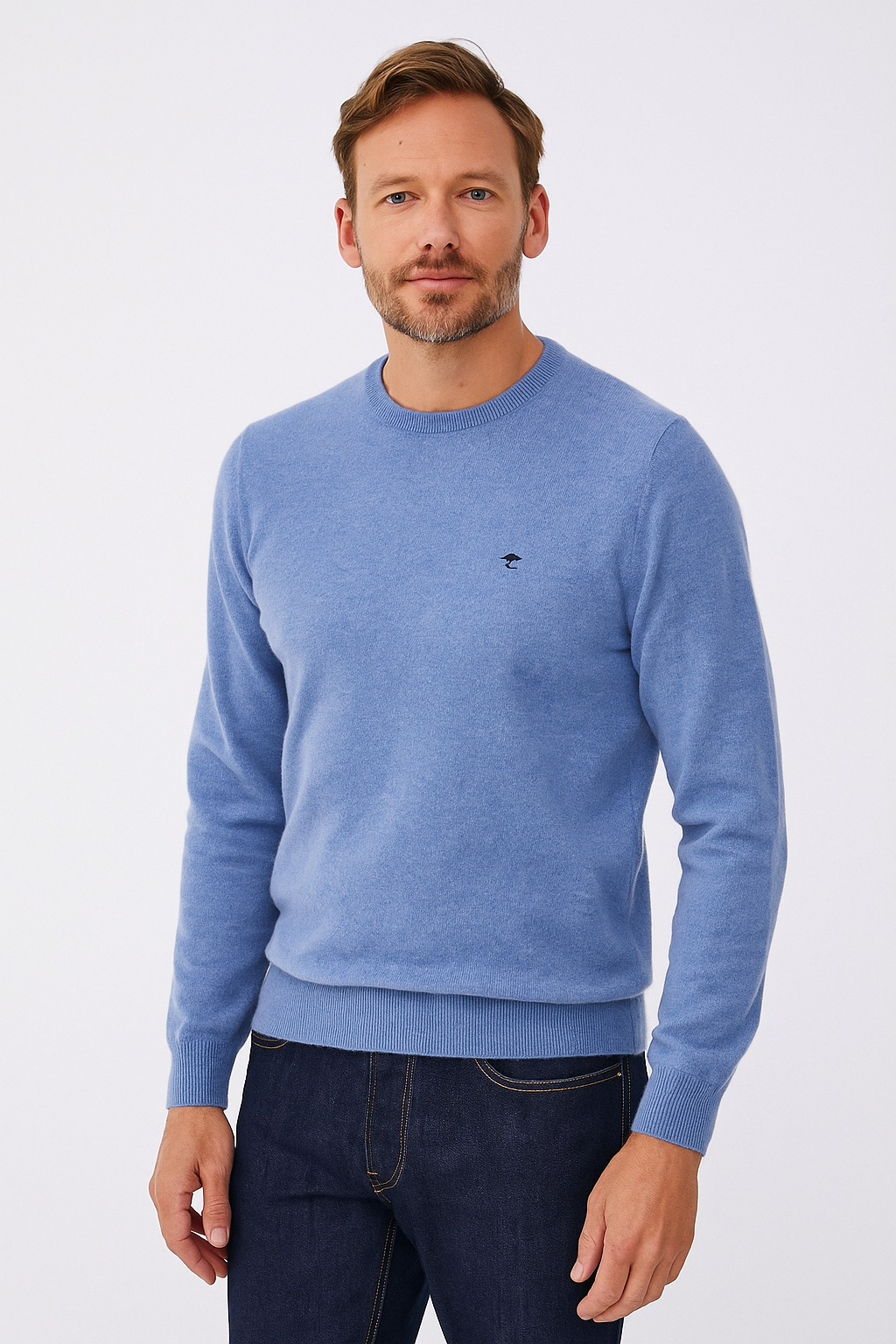 Fynch-Hatton villaneule o-aukolla vaaleansininen lambswool