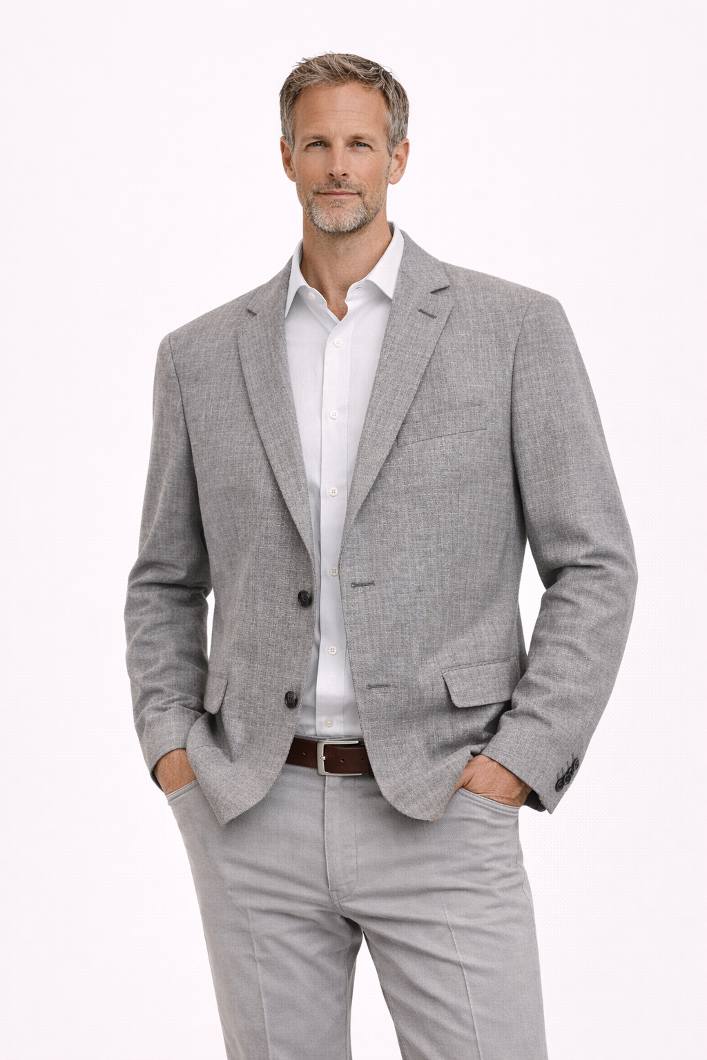 Buzo Alex bleiseri harmaa puuvilla-pellava