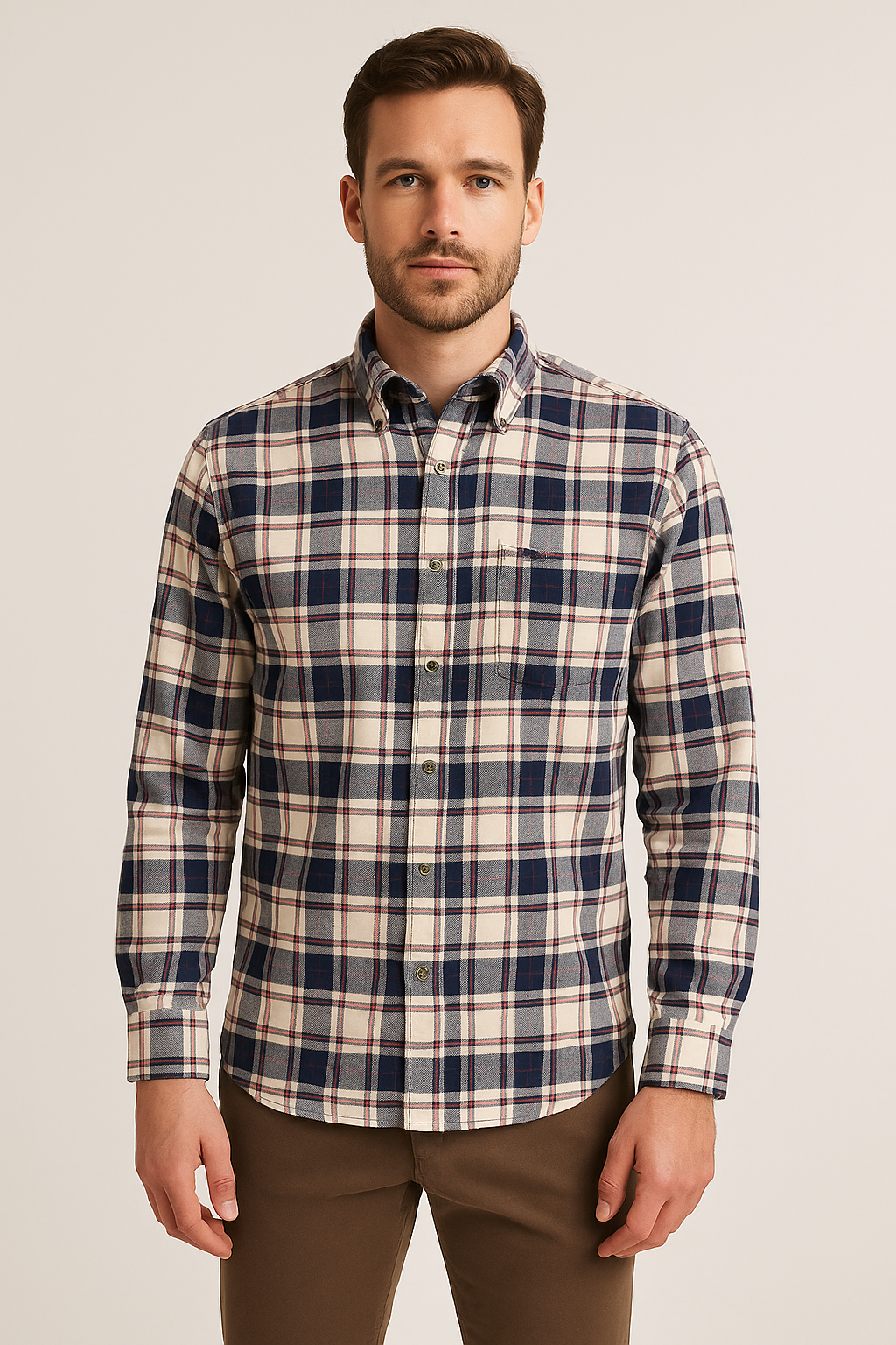 Fynch-Hatton flanellipaita sinipunainen ruutu