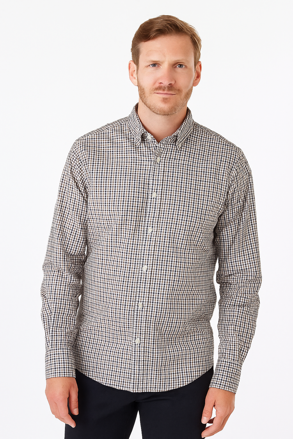 Seidensticker ruudullinen vaalea flanellipaita regular fit