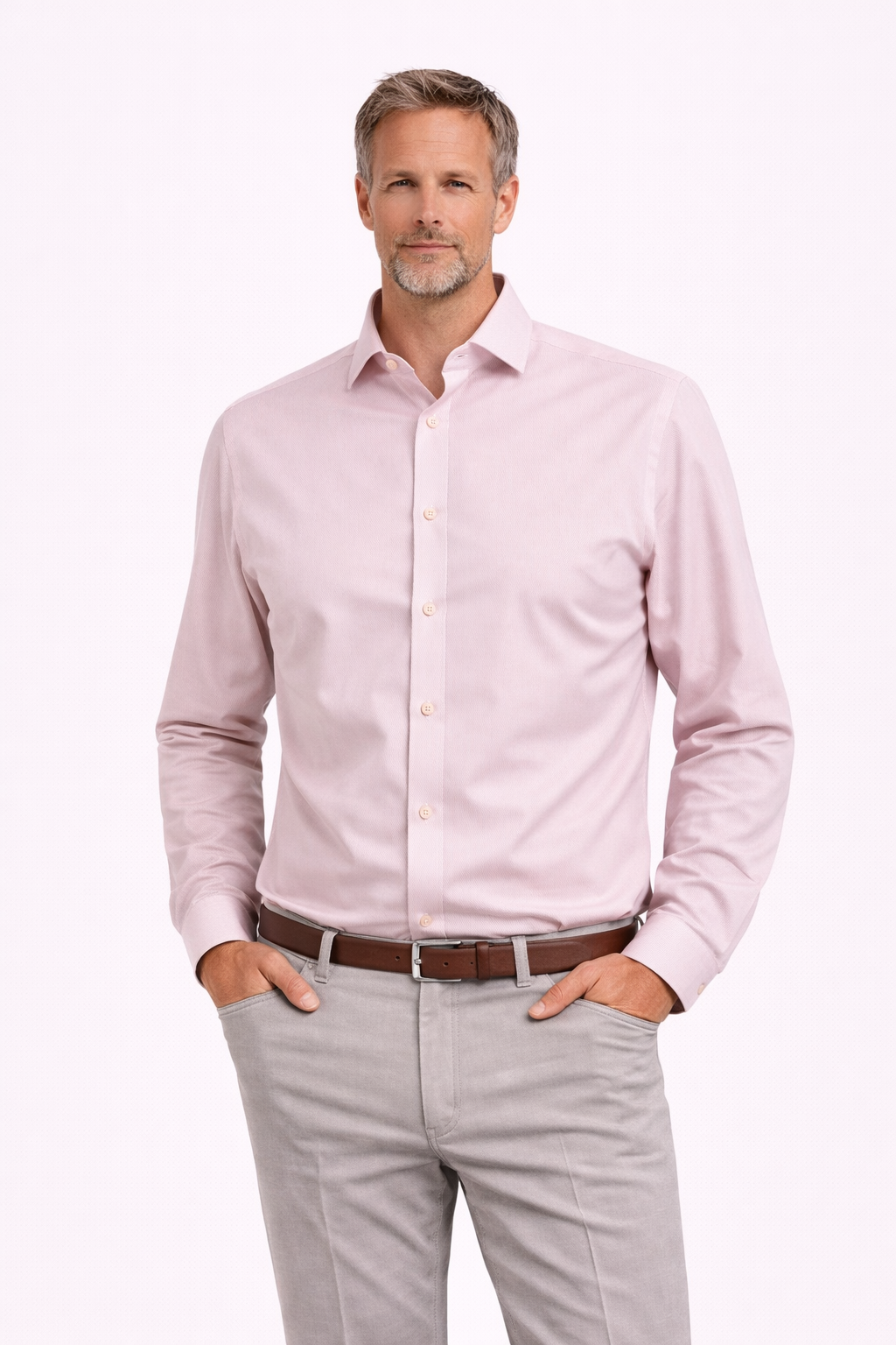 Seidensticker kauluspaita Shaped Vaaleanpunainen