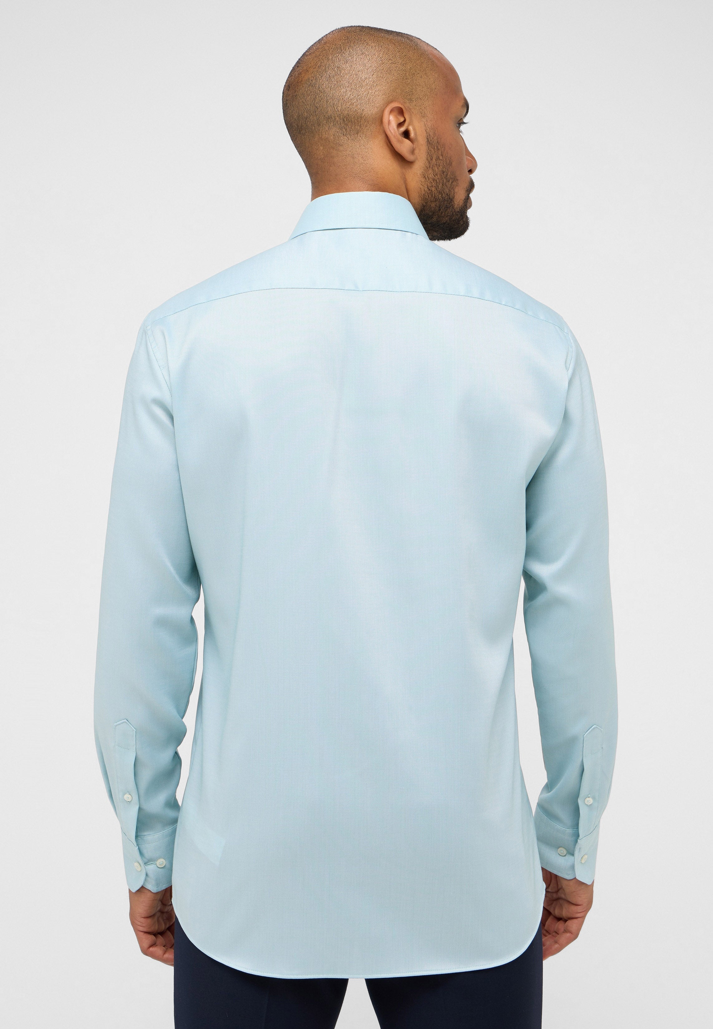 Eterna turkoosi joustokauluspaita modern fit "Performance shirt"