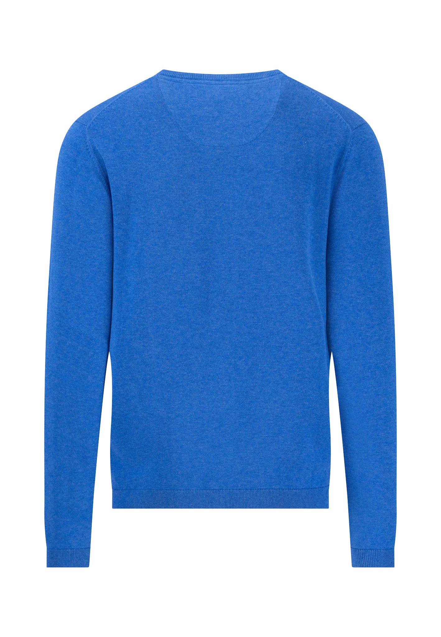 Fynch-Hatton puuvillaneule O-aukolla sininen "Air Cotton"