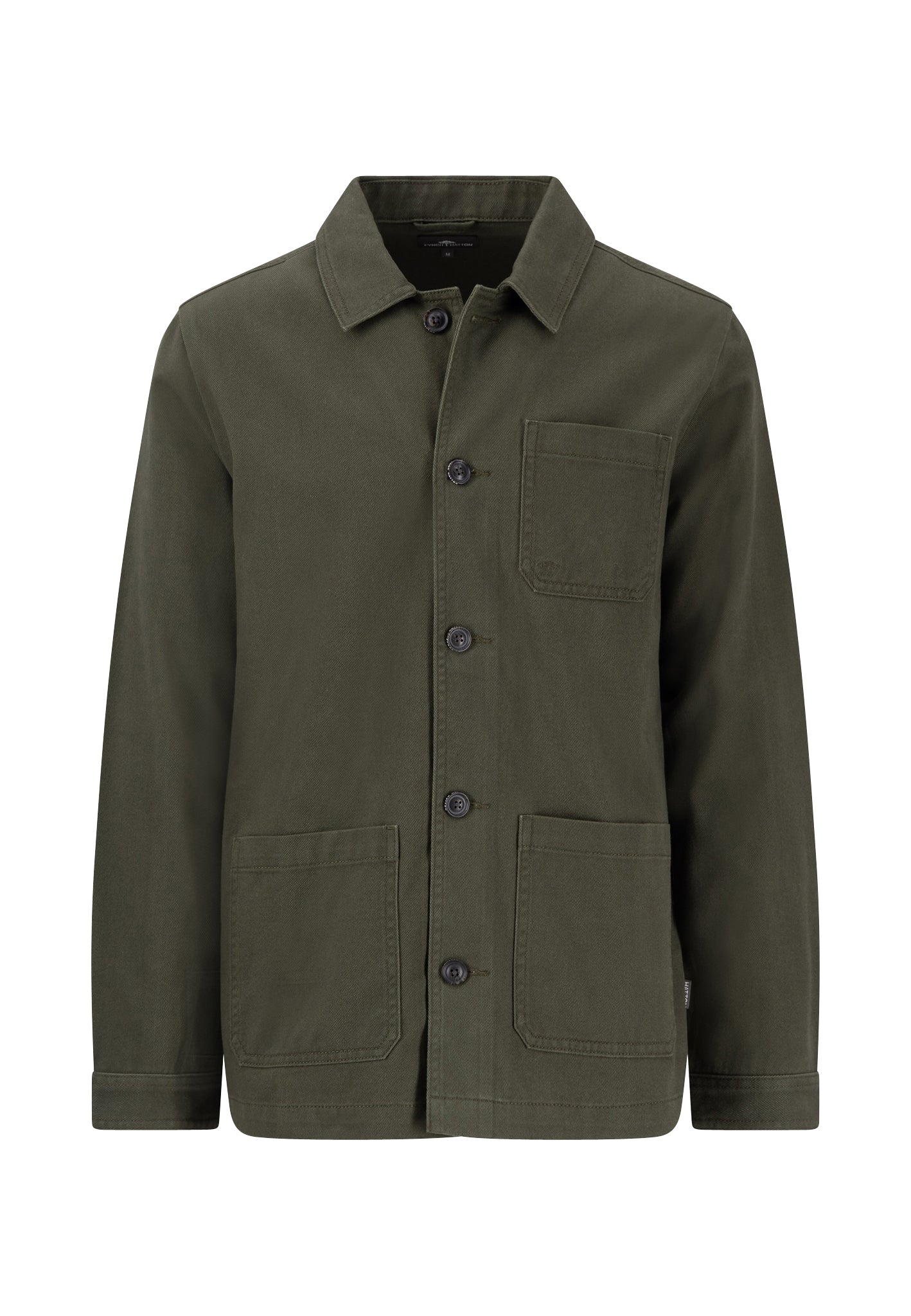 Fynch-Hatton paitatakki vihreä "Garmentdye Twill Overshirt"