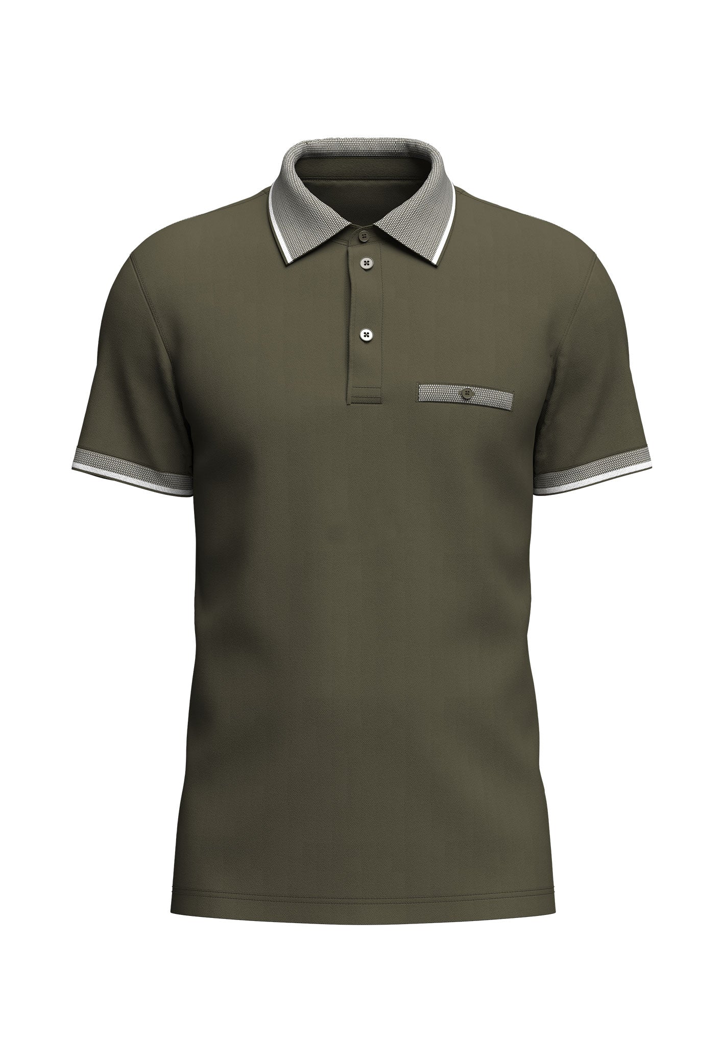 Fynch-Hatton vihreä pikeepaita "Mercerized cotton"