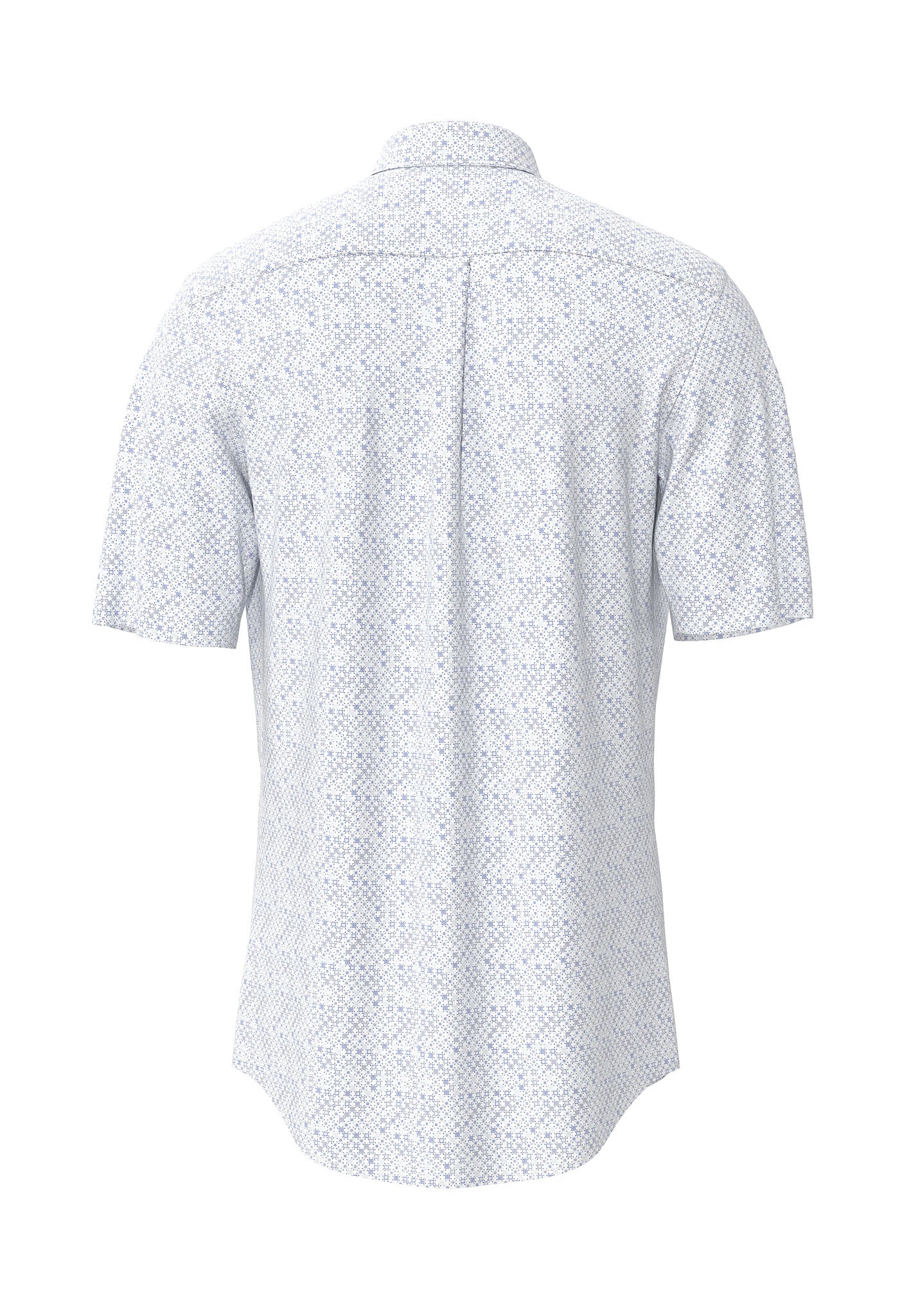 Fynch-Hatton lyhythihainen kauluspaita vaalea printti "Supersoft cotton"