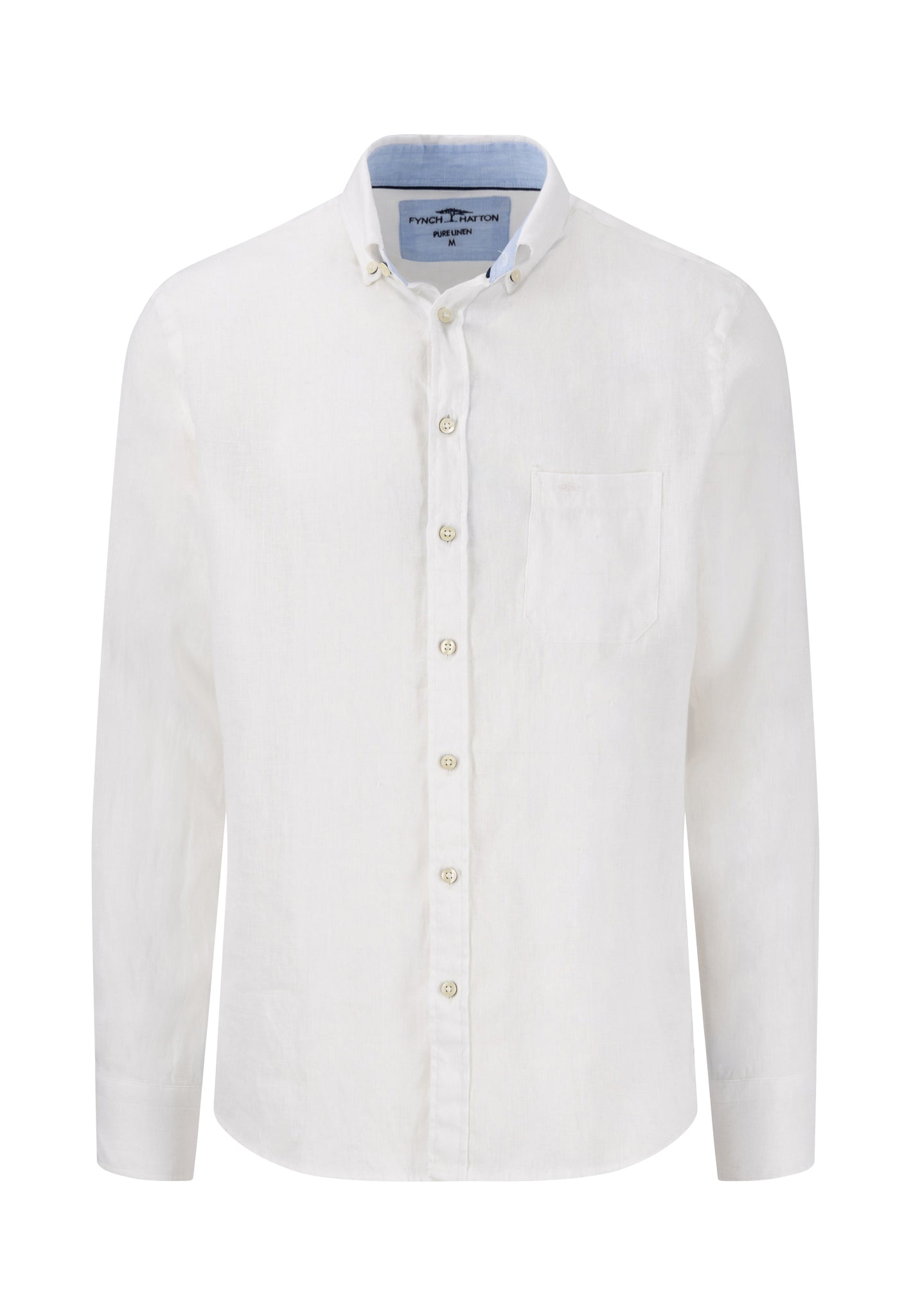 Fynch-Hatton valkoinen pellavapaita "Premium Linen"