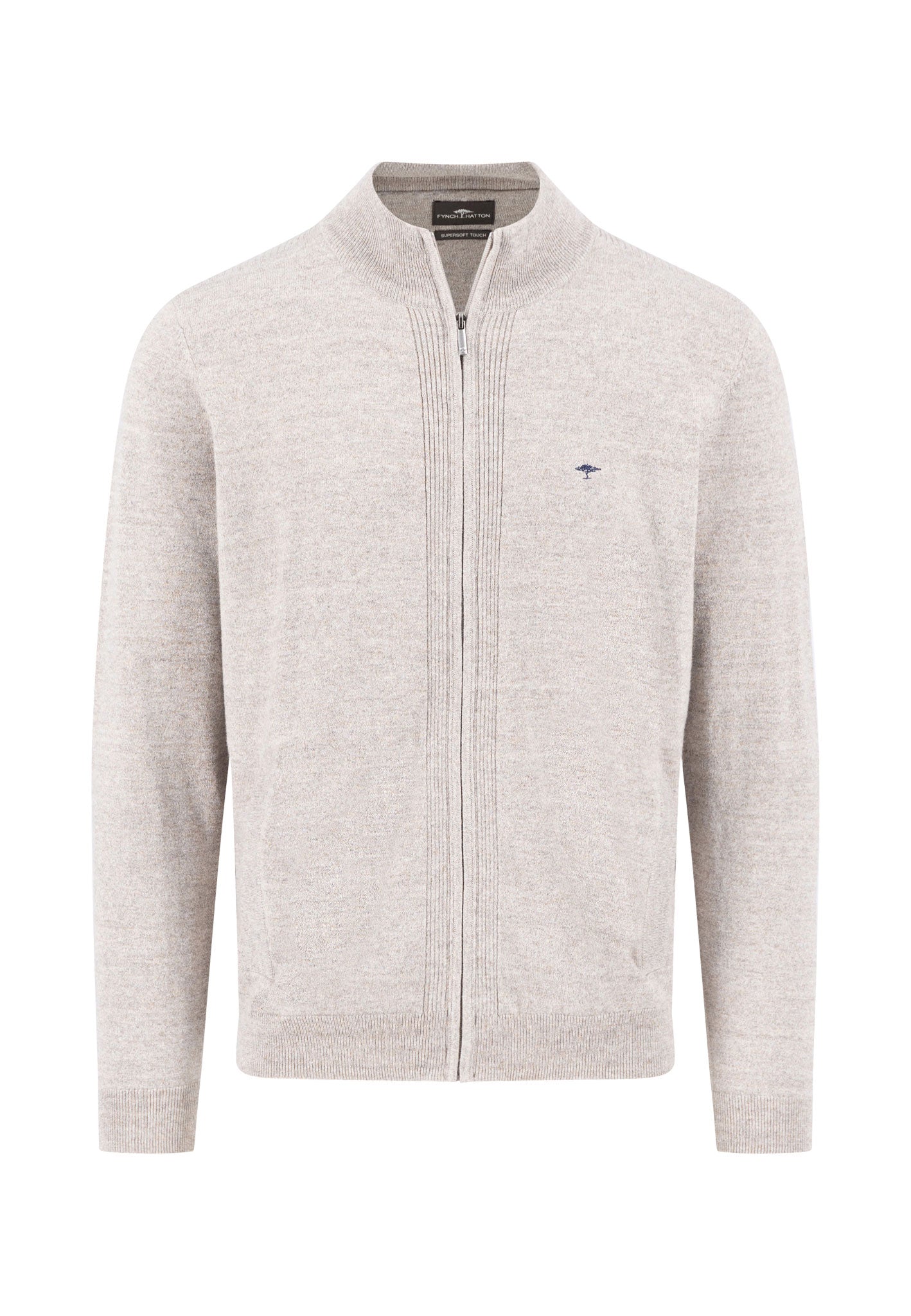 Fynch-Hatton neuletakki beige puuvilla-villa