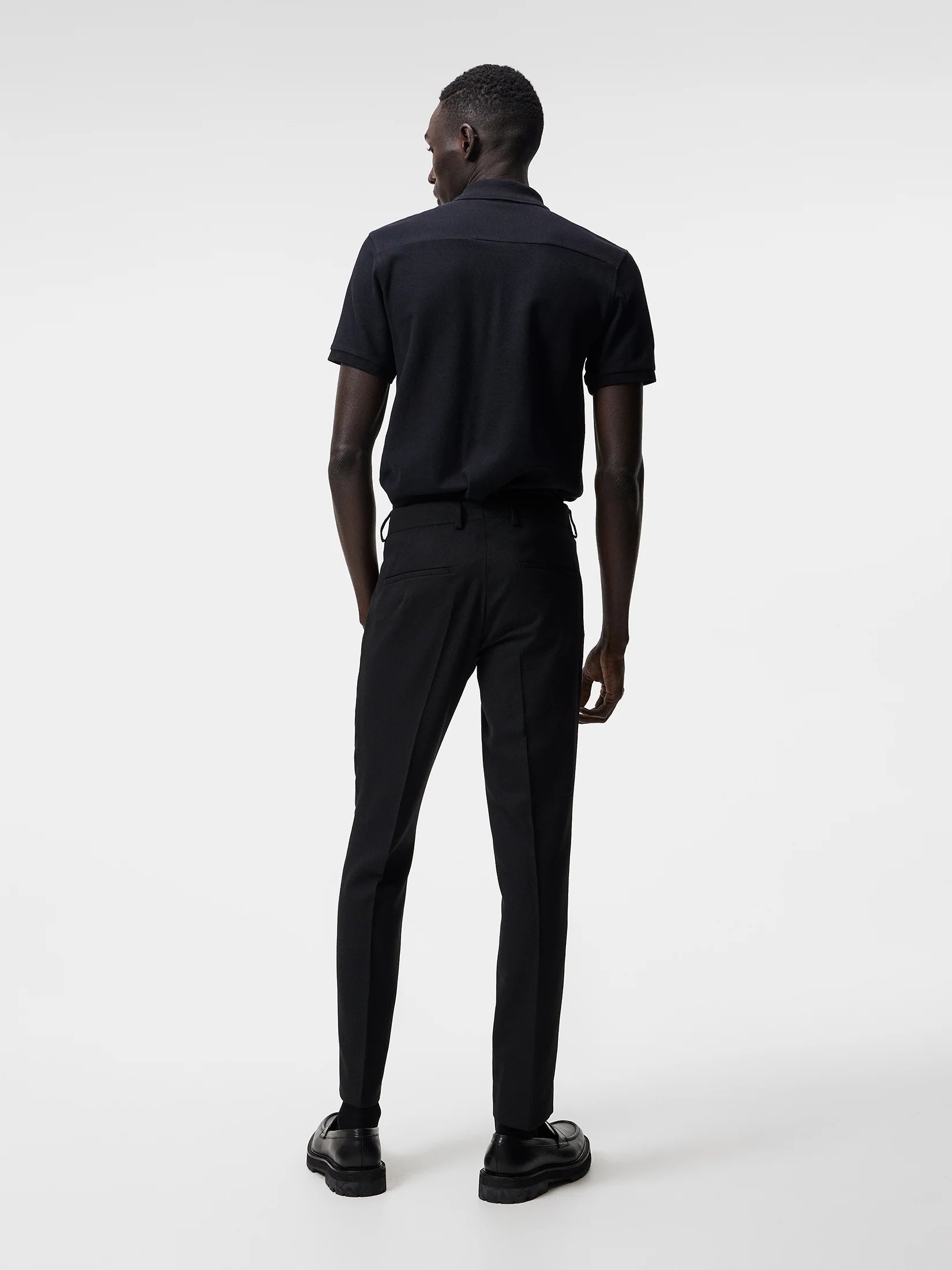 J. Lindeberg Troy Pique Polo Shirt Musta