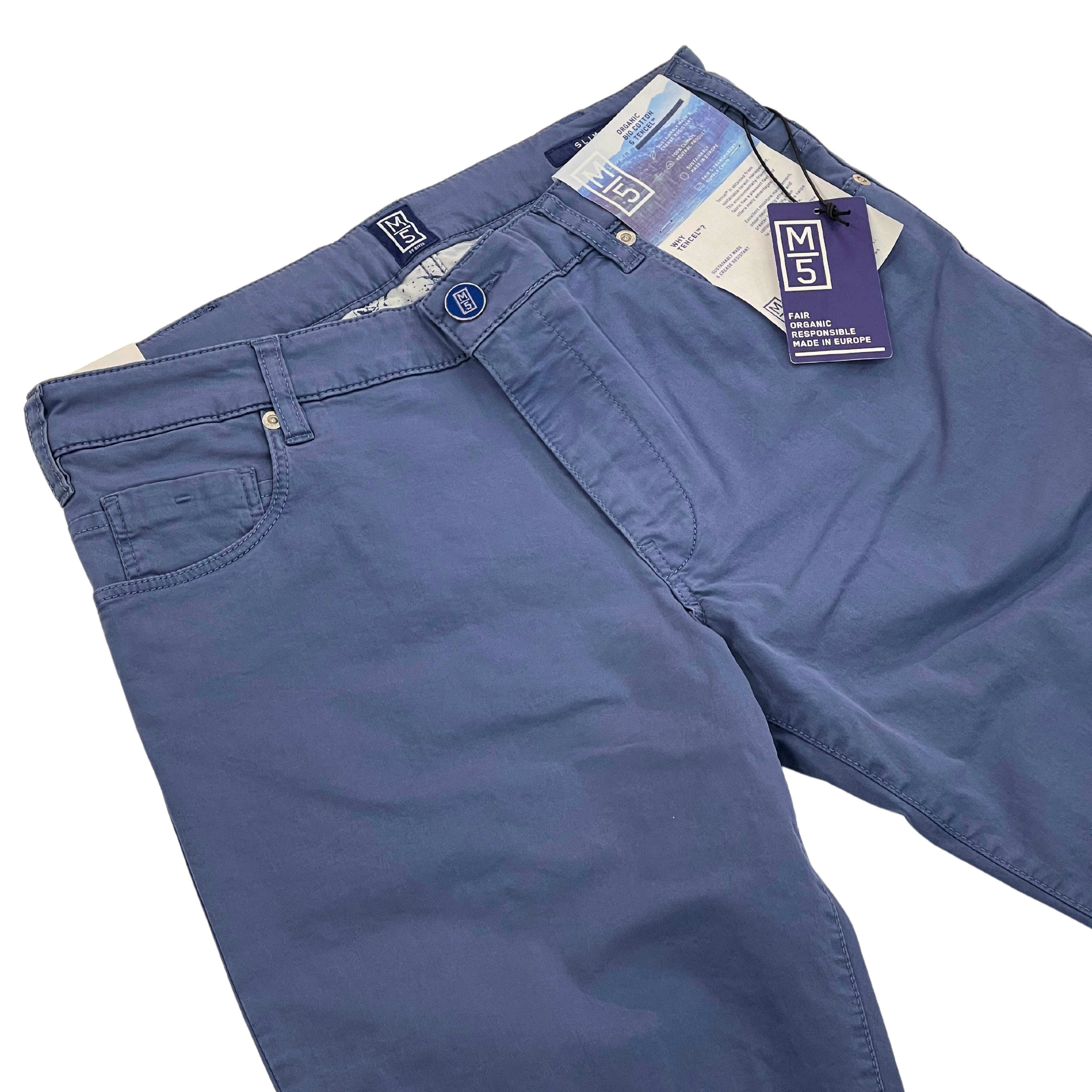 M5 siniset slim fit joustochinot "Slim"