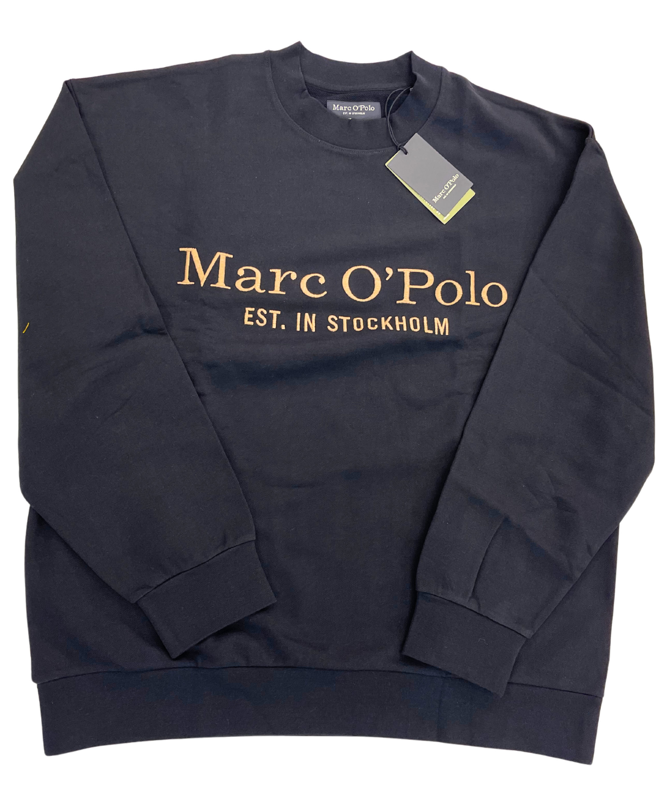 Marc O'Polo musta collegepaita "Relaxed fit"