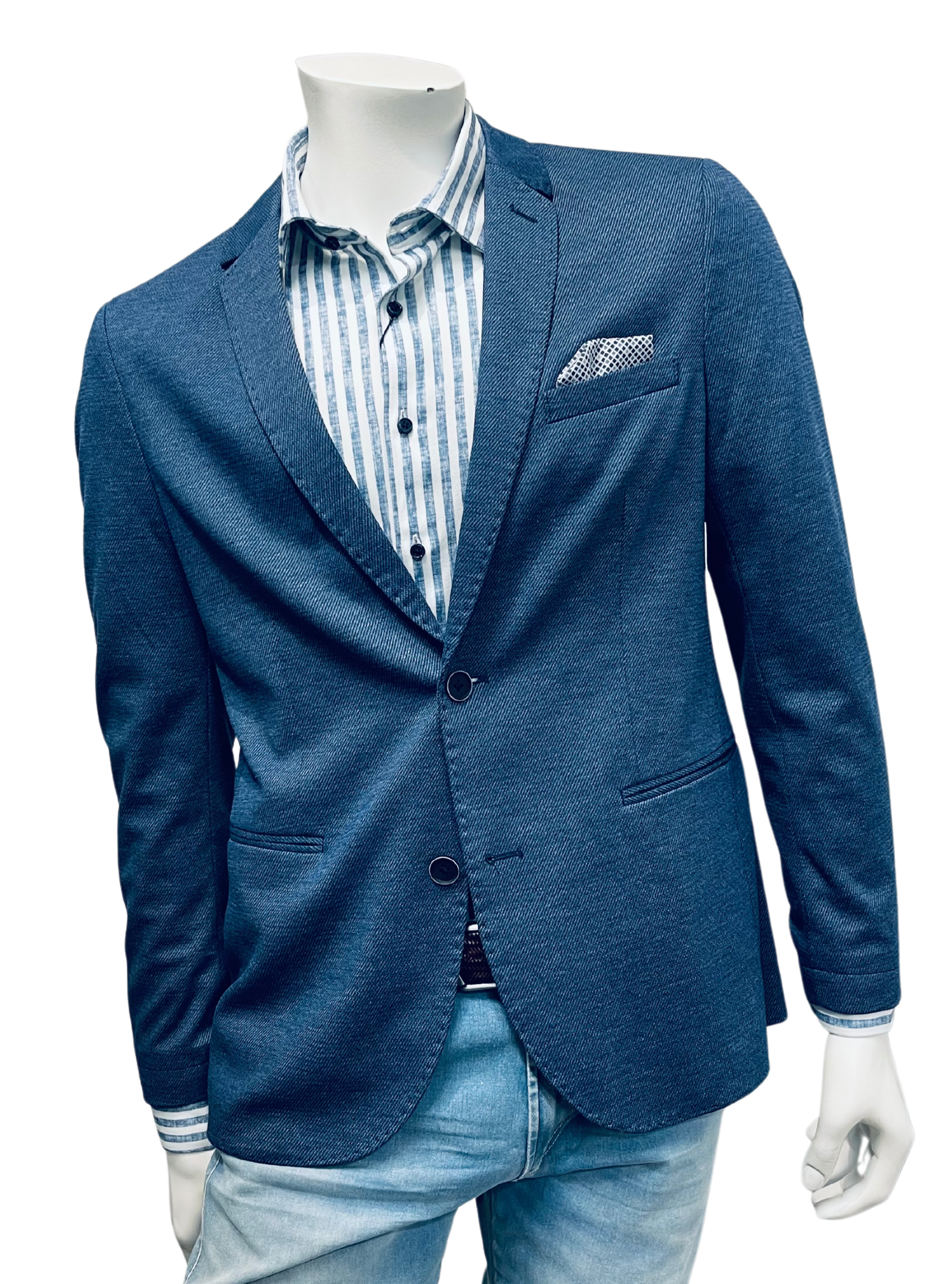 Calamar sininen jersey-joustobleiseri
