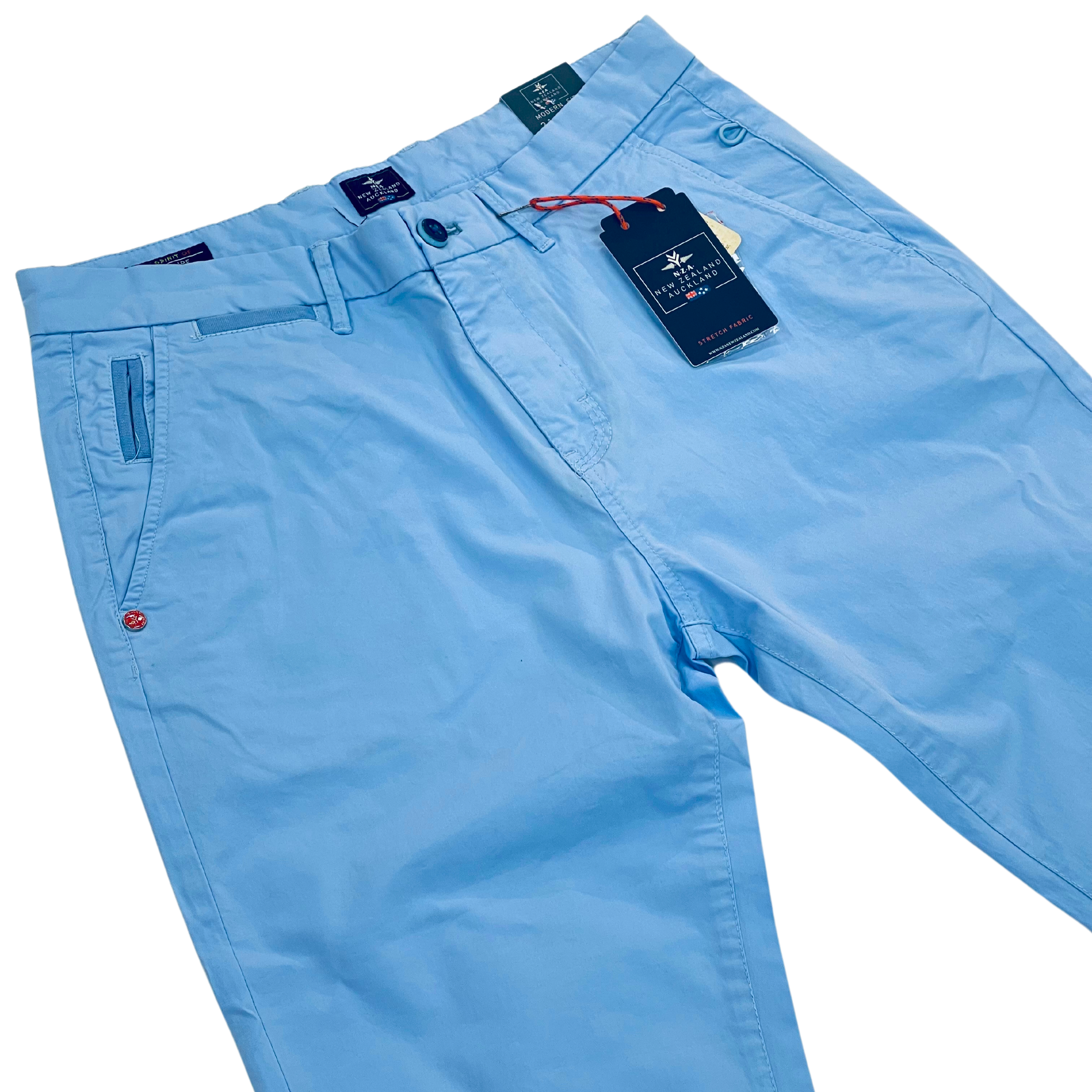 NZA vaaleansiniset joustavat modern fit puuvillahousut "Napier Twill Stretch"