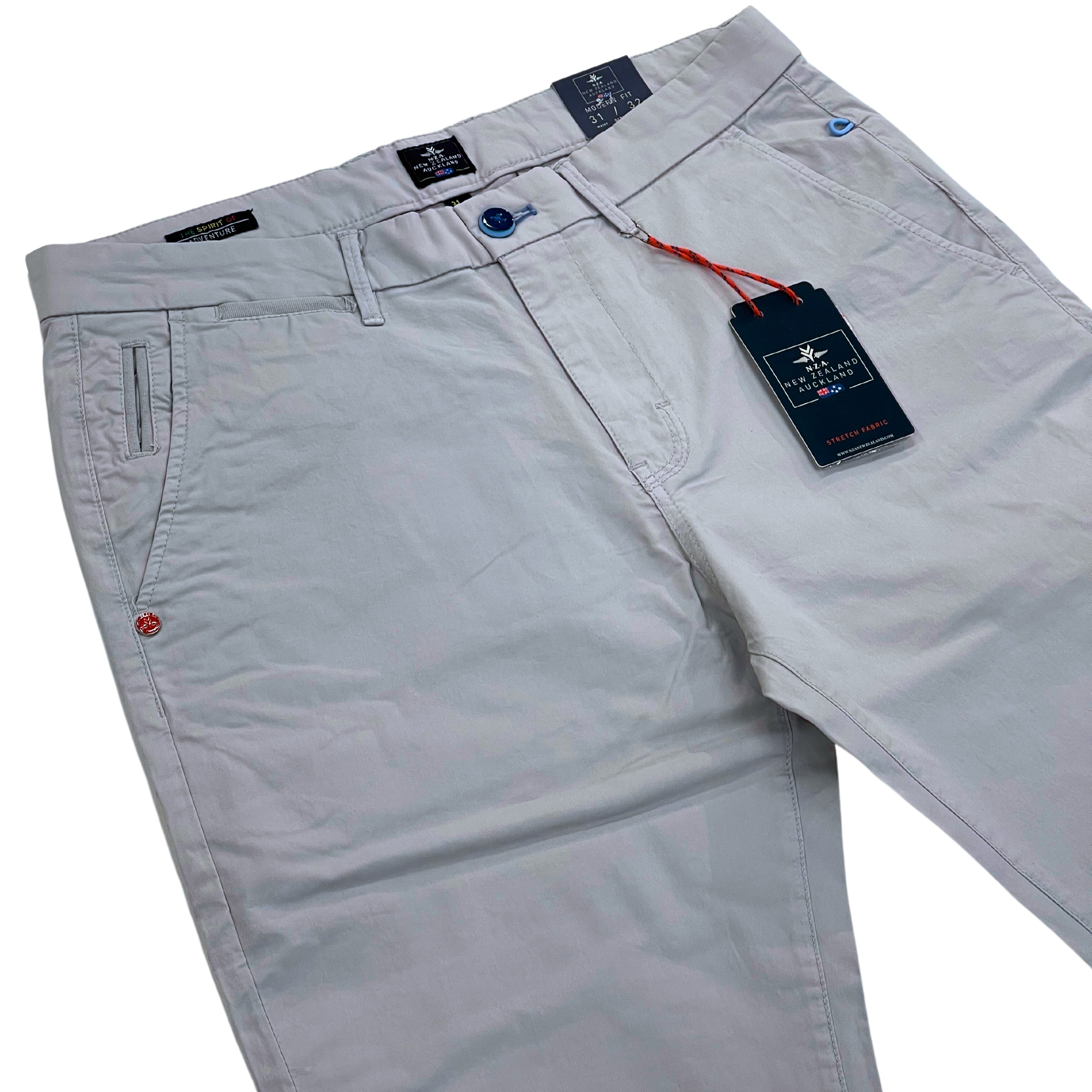 NZA harmaat joustavat modern fit puuvillahousut "Napier Twill Stretch"