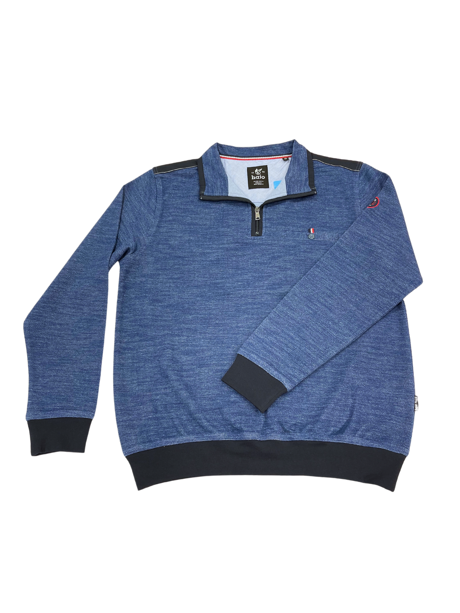 Hajo half zip collegeneule ”Stay Fresh”