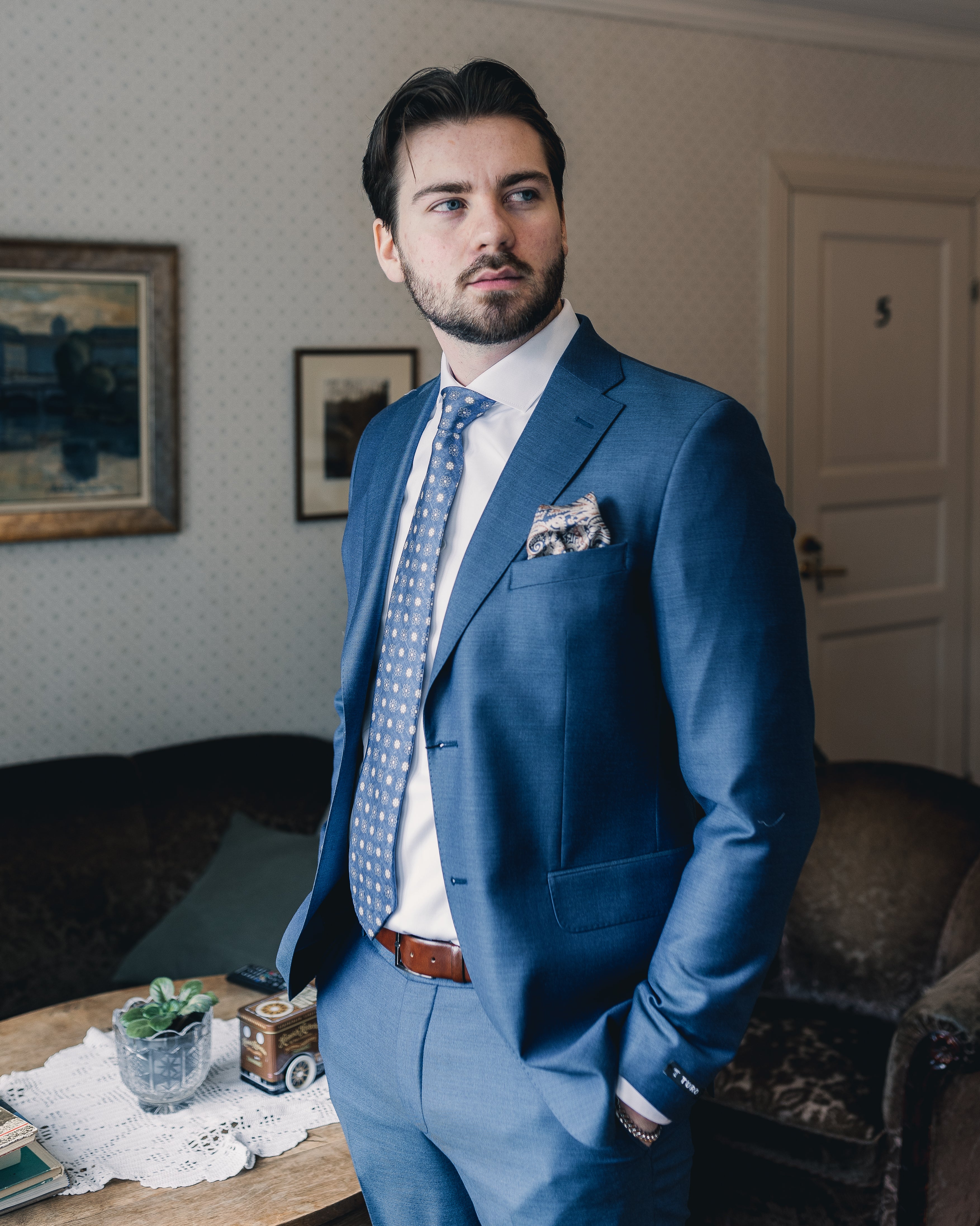 TURO villapuku, sininen Vitale Barberis "MADRID+DENVER 7350/66"