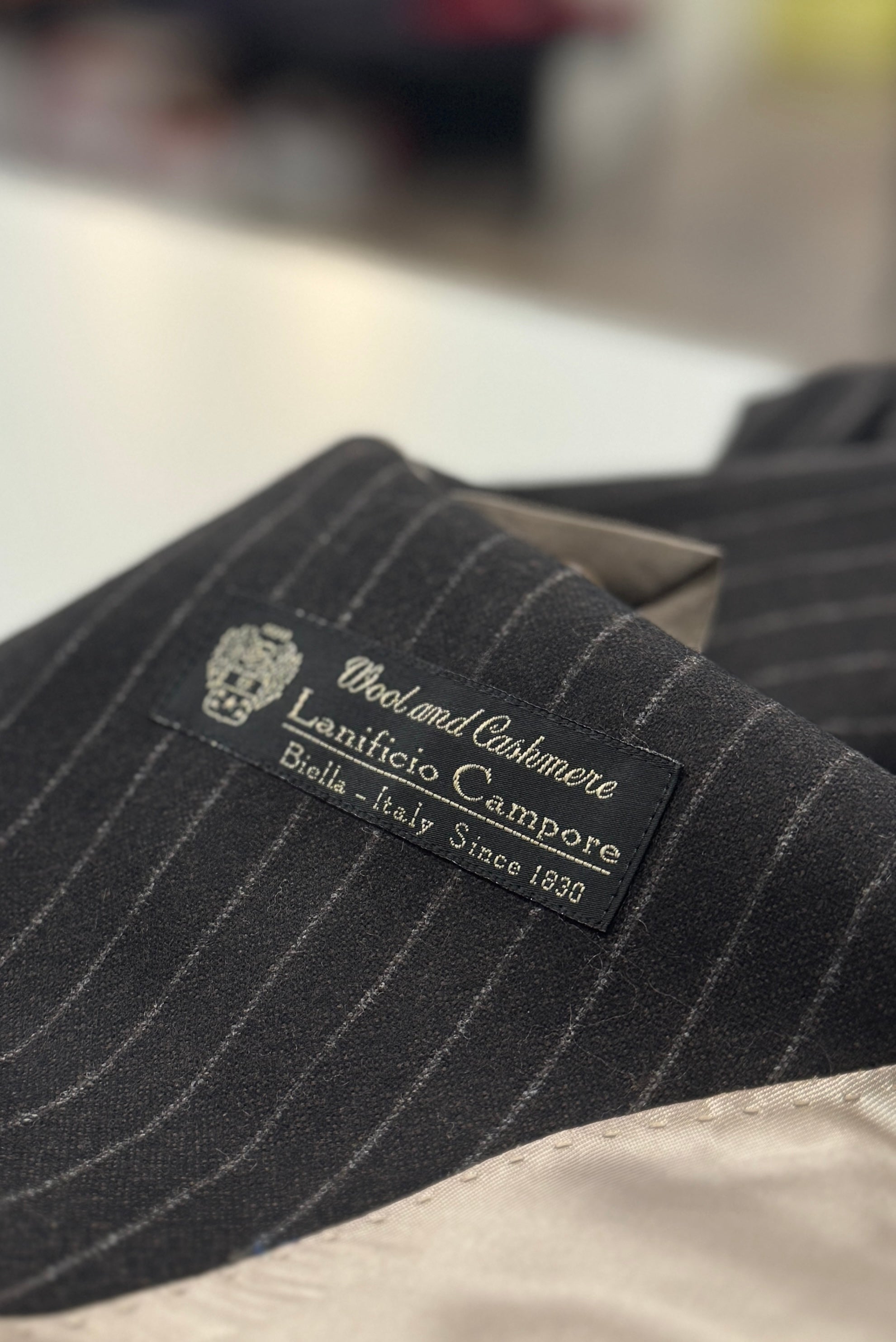 TURO liituraitapuku ruskea Lanificio Campore SHAW+HANKO