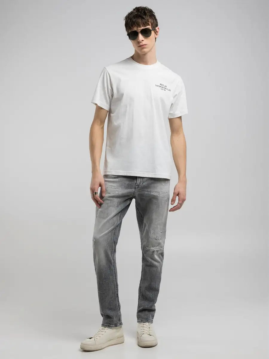 Replay valkoinen regular-fit t-paita
