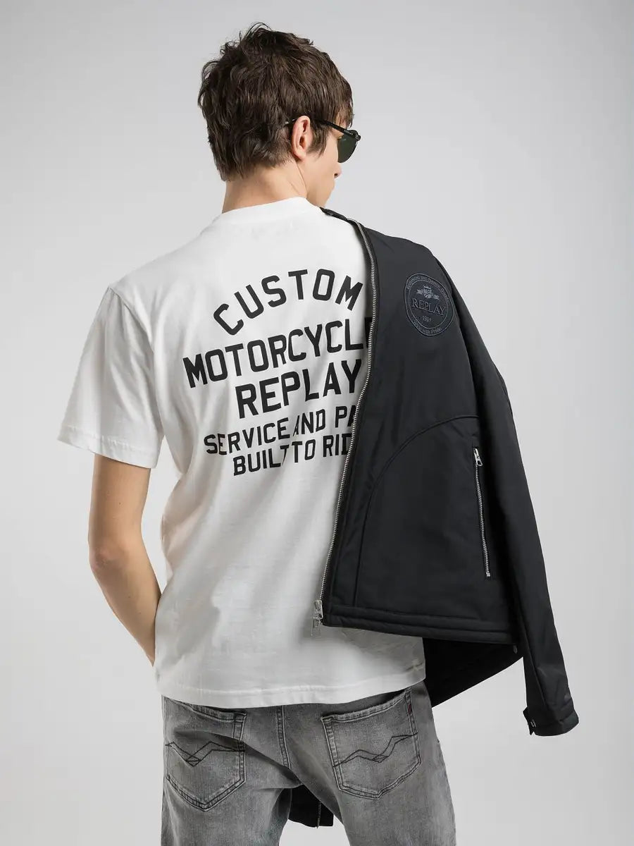 Replay valkoinen regular-fit t-paita