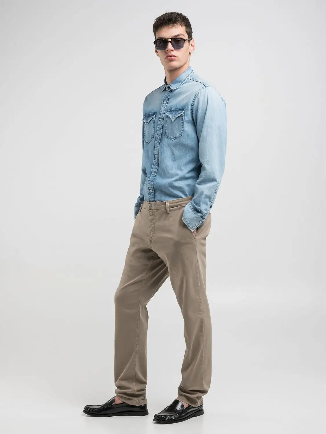 Replay vaaleanruskeat regular-fit chino farkut