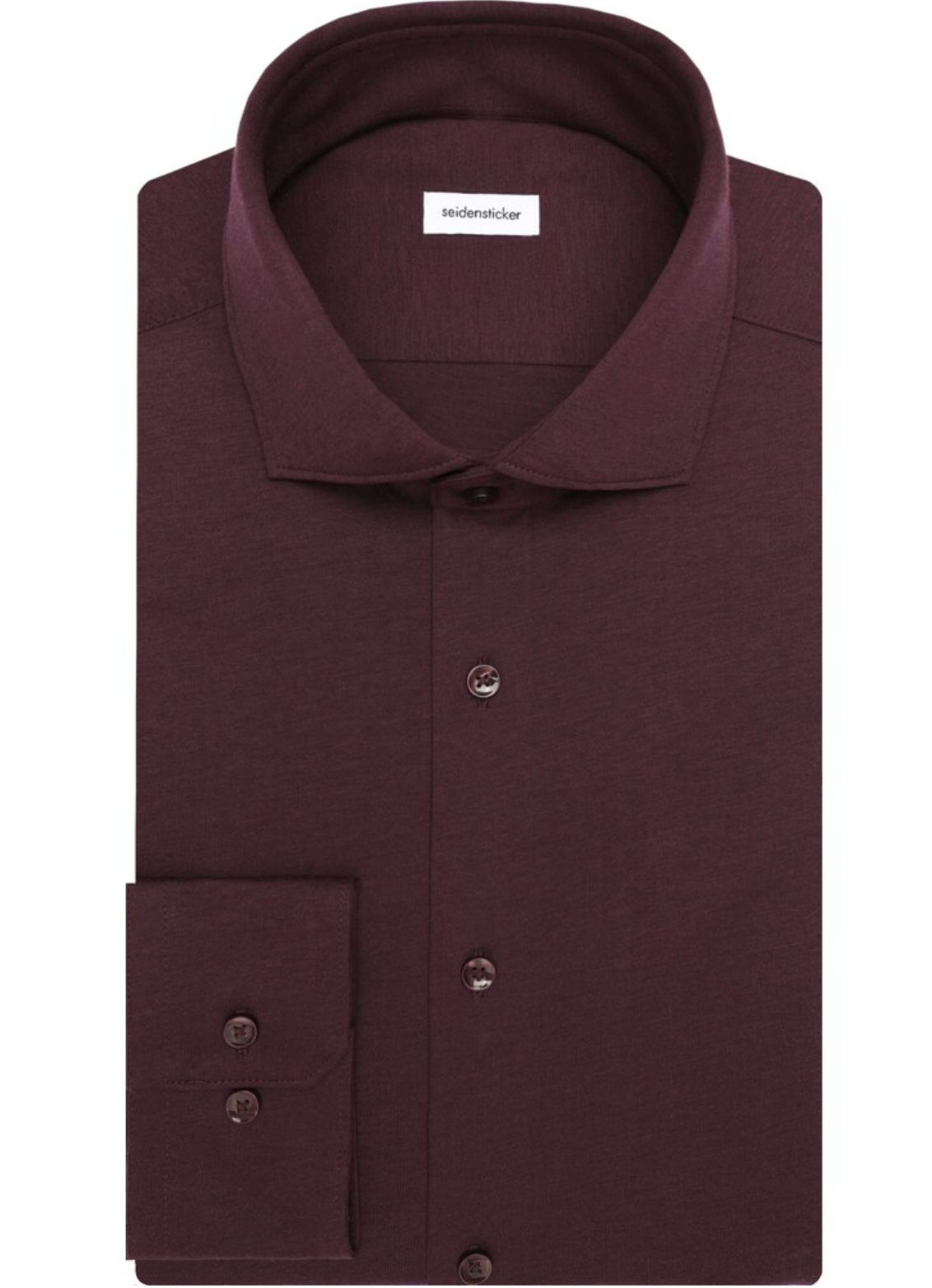 Seidensticker Jersey kauluspaita viininpunainen slim fit