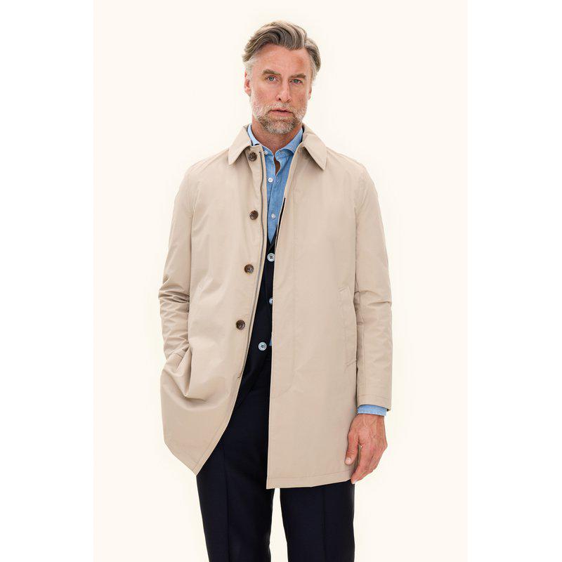 Oscar Jacobson Car Coat popliinitakki beige