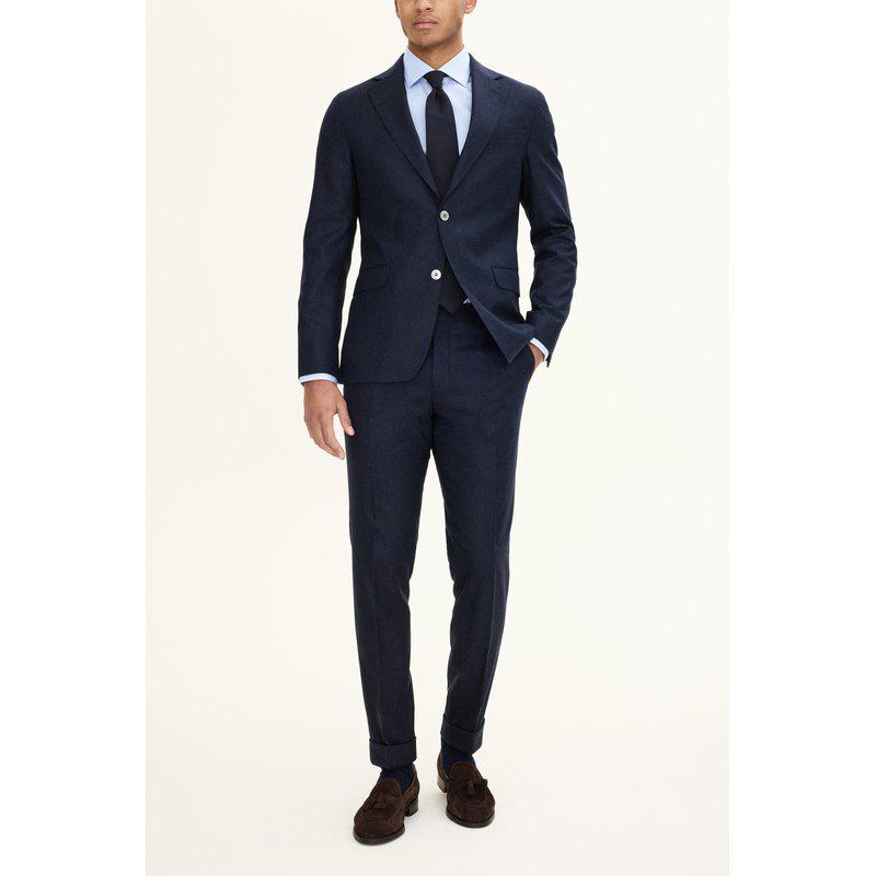 Oscar Jacobson flanellibleiseri tummansininen slim fit "Ego"