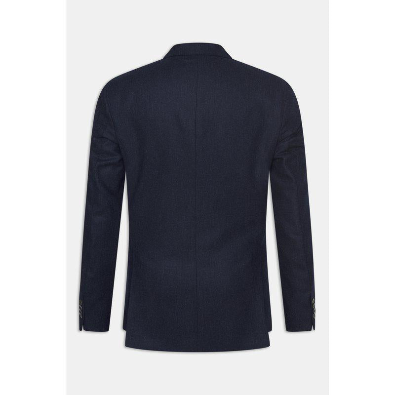 Oscar Jacobson flanellibleiseri tummansininen slim fit "Ego"