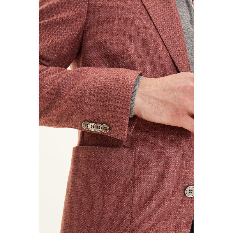 Oscar Jacobson bleiseri vaaleanpunainen regular fit "Ferry Patch Soft"
