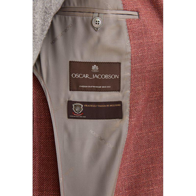 Oscar Jacobson bleiseri vaaleanpunainen regular fit "Ferry Patch Soft"