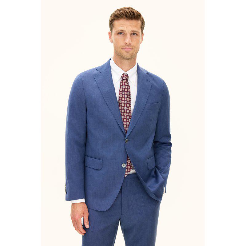 Oscar Jacobson sininen villapuku Marzotto Tropical Wool