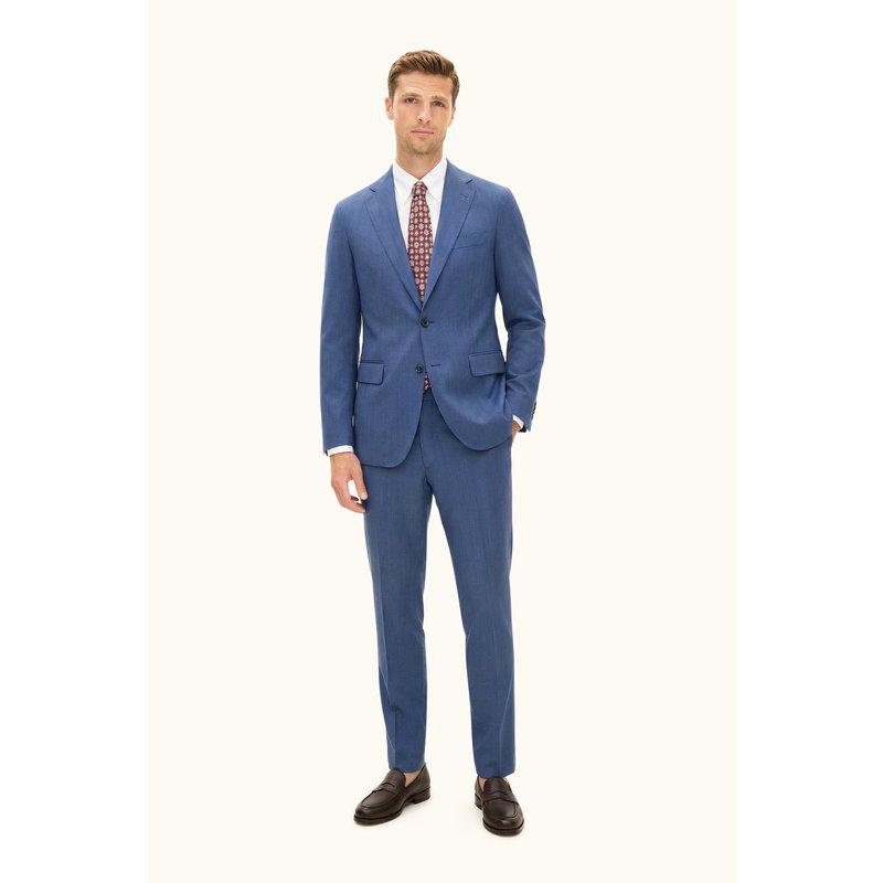 Oscar Jacobson sininen villapuku Marzotto Tropical Wool