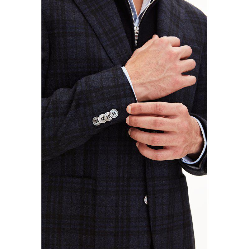 Oscar Jacobson bleiseri tummansininen regular fit "Fogerty Patch"