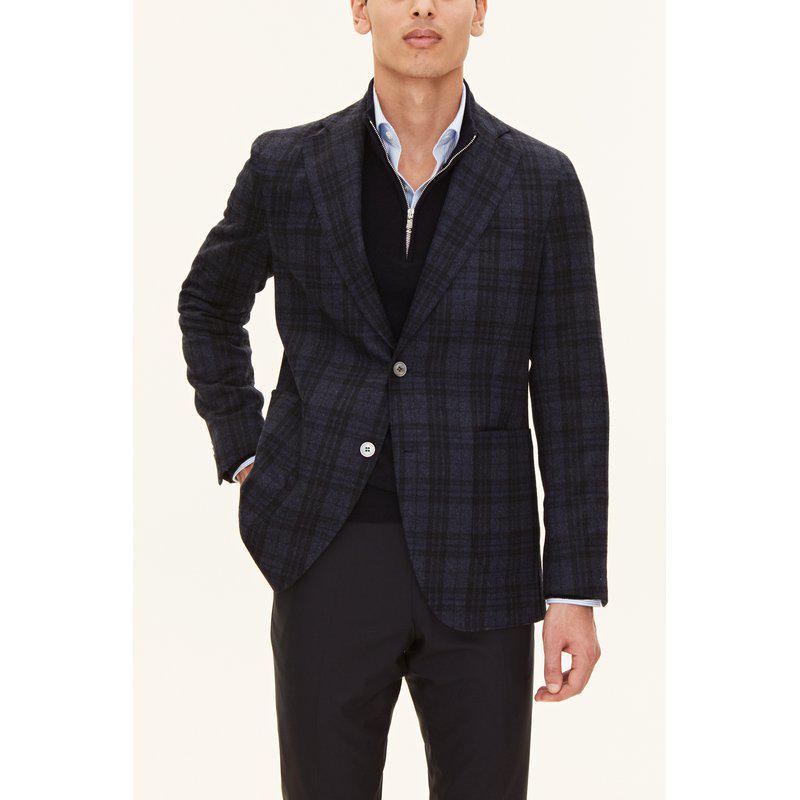 Oscar Jacobson bleiseri tummansininen regular fit "Fogerty Patch"