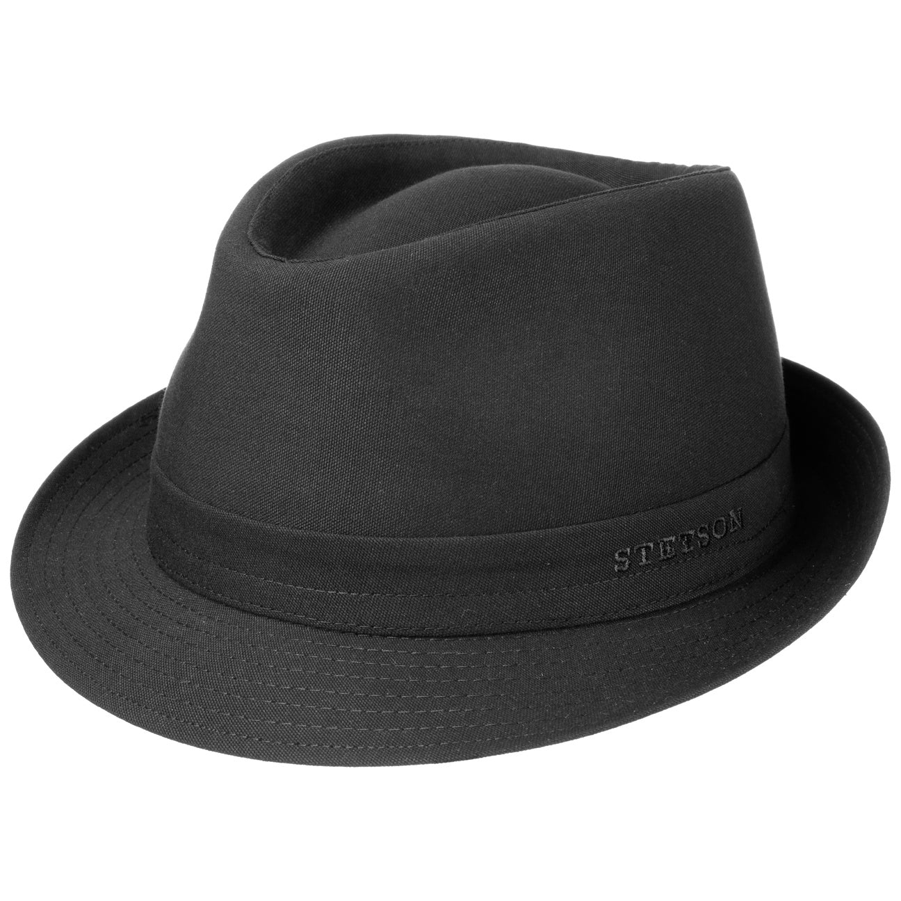 Stetson Trilby musta puuvillahattu