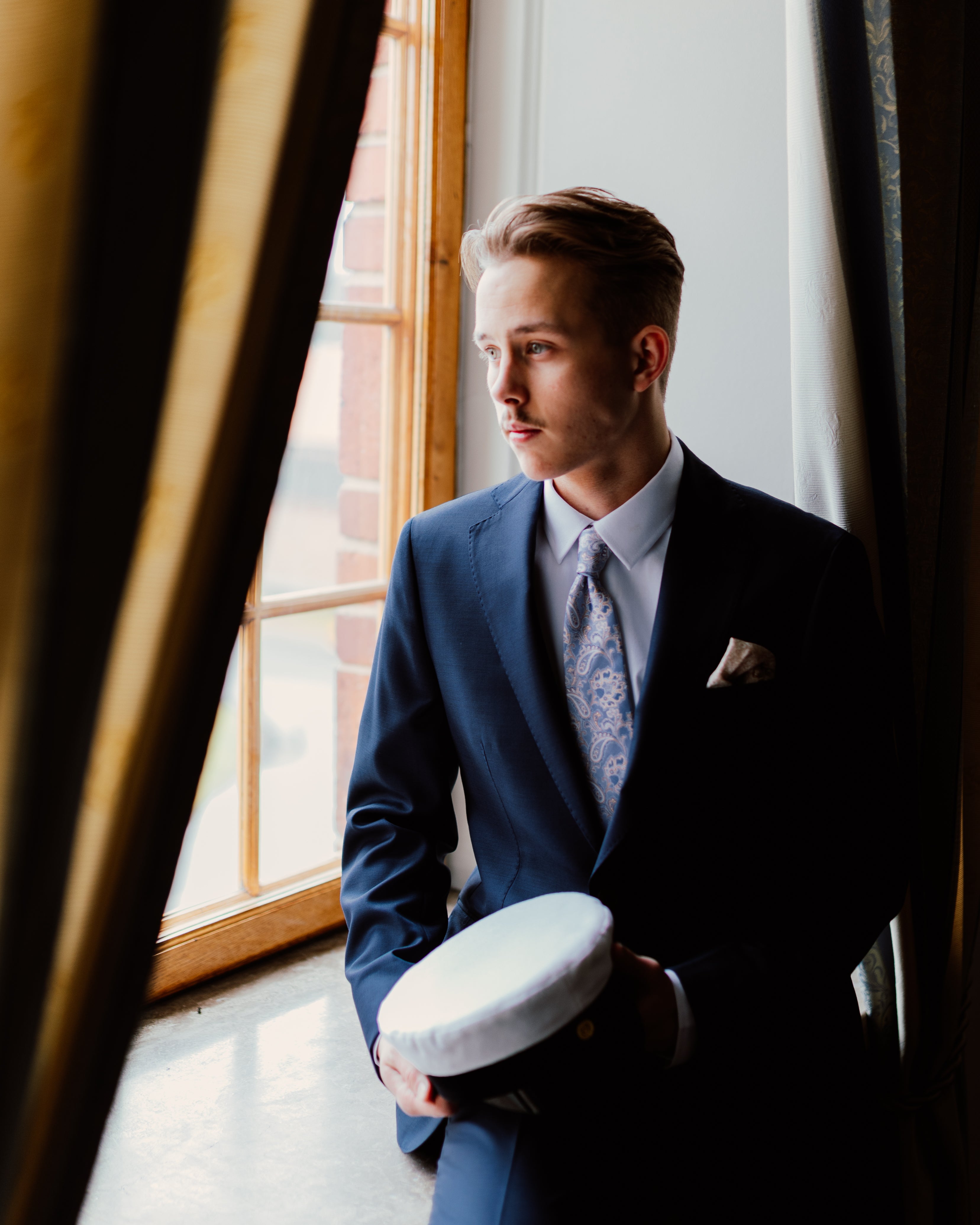 Cavaliere puvuntakki navy slim fit "Paxton"