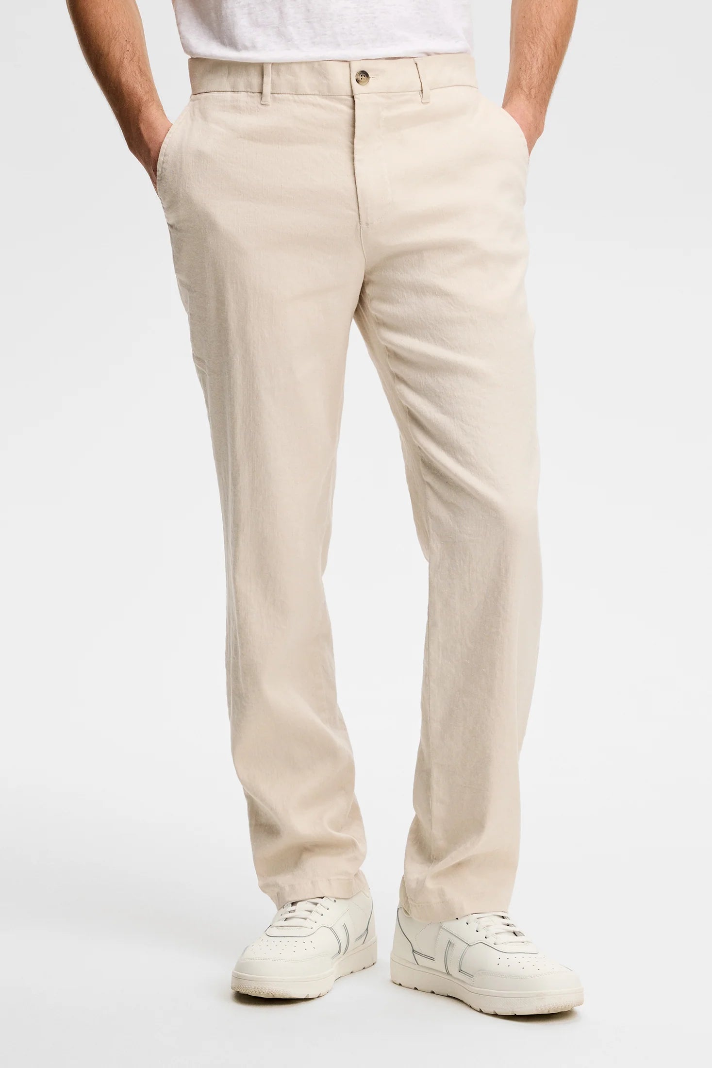J.Lindeberg Logan Stretch Linen Pants pellavahousut