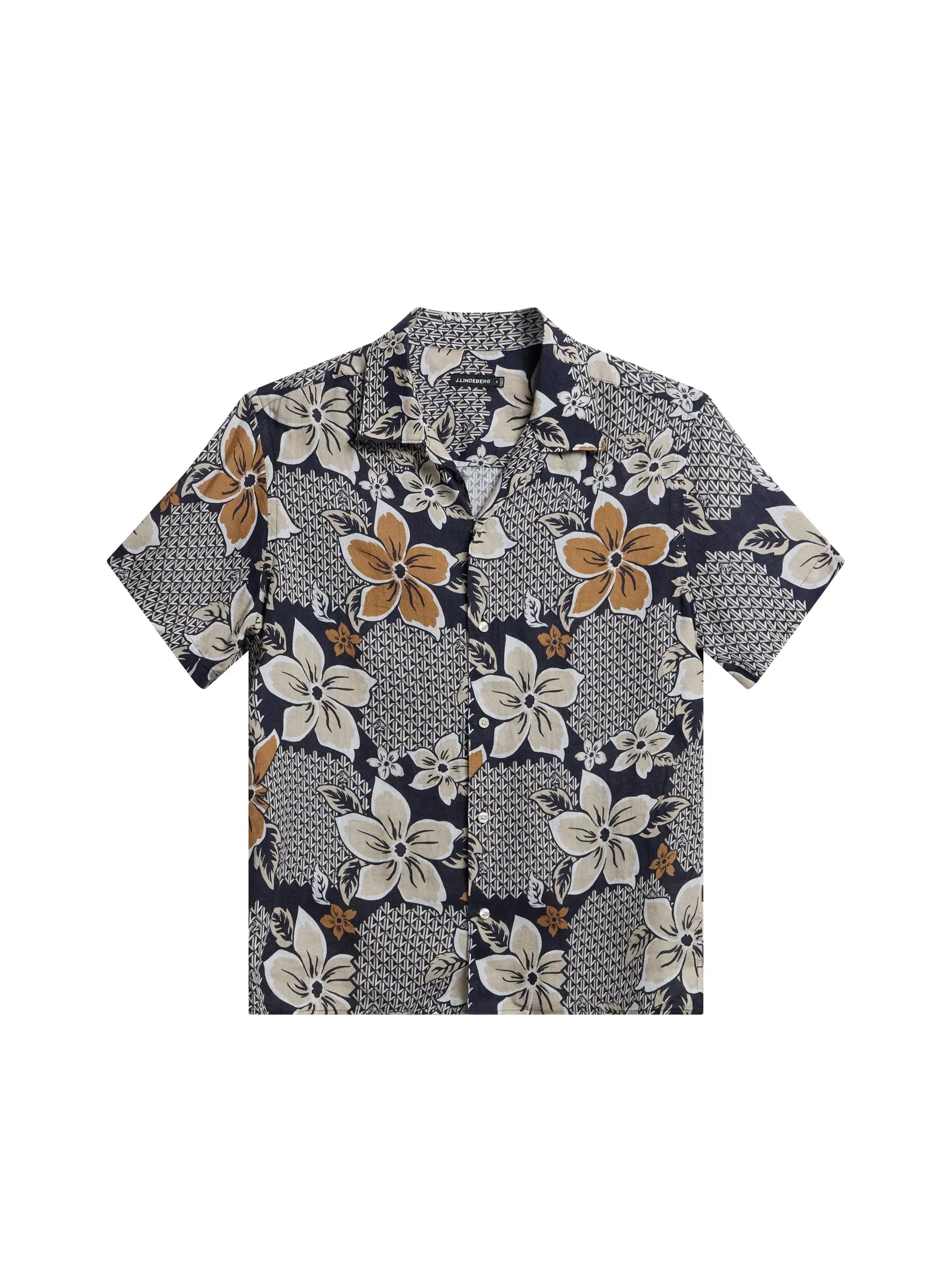 J.Lindeberg pellavapaita "Elio Linen Island Floral Shirt"