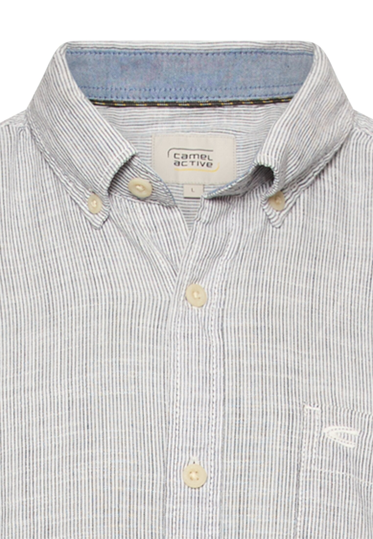 Camel Active lyhythihainen kauluspaita luonnonvalkoinen