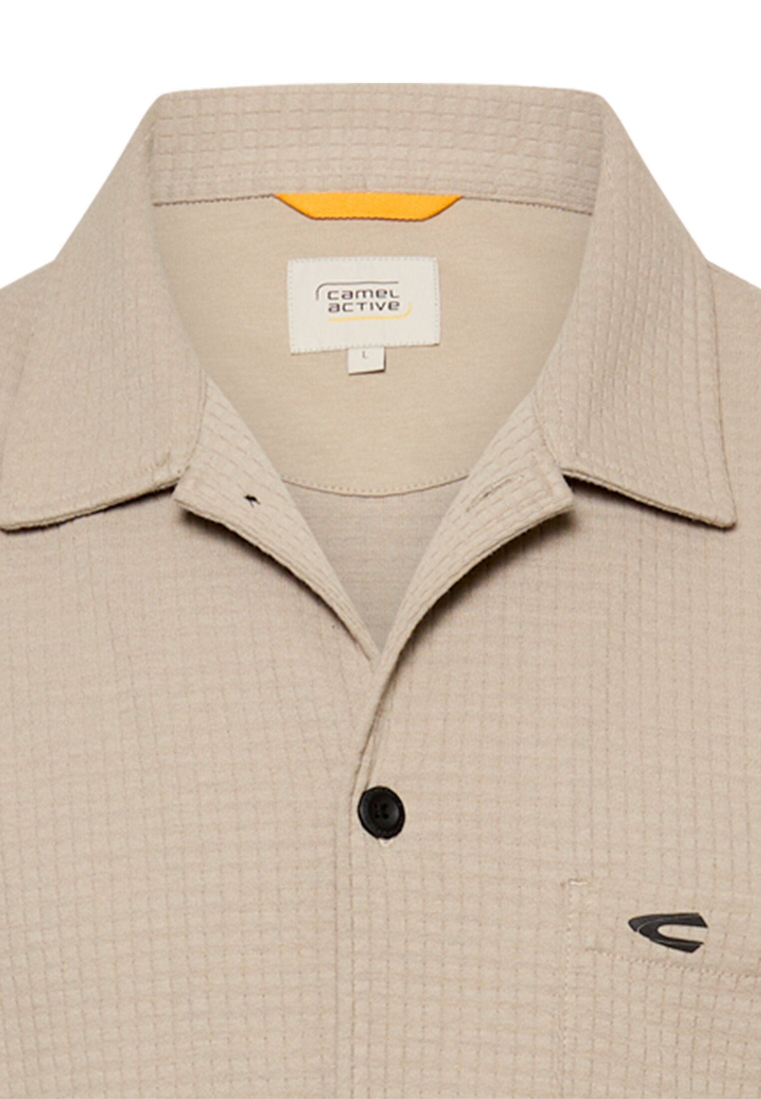 Camel Active lyhythihainen neulottu kauluspaita beige