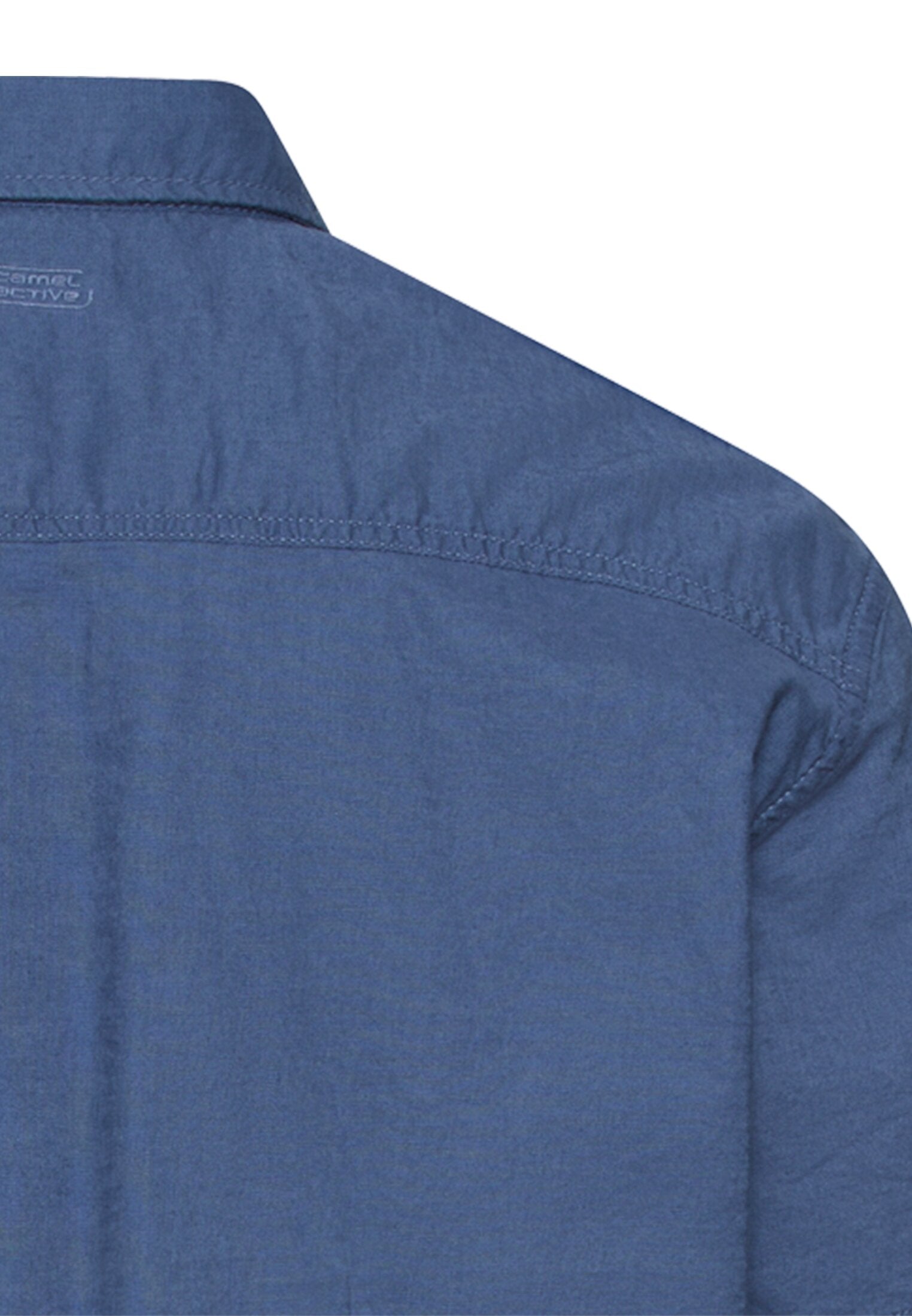 Camel Active lyhythihainen kauluspaita sininen pellava