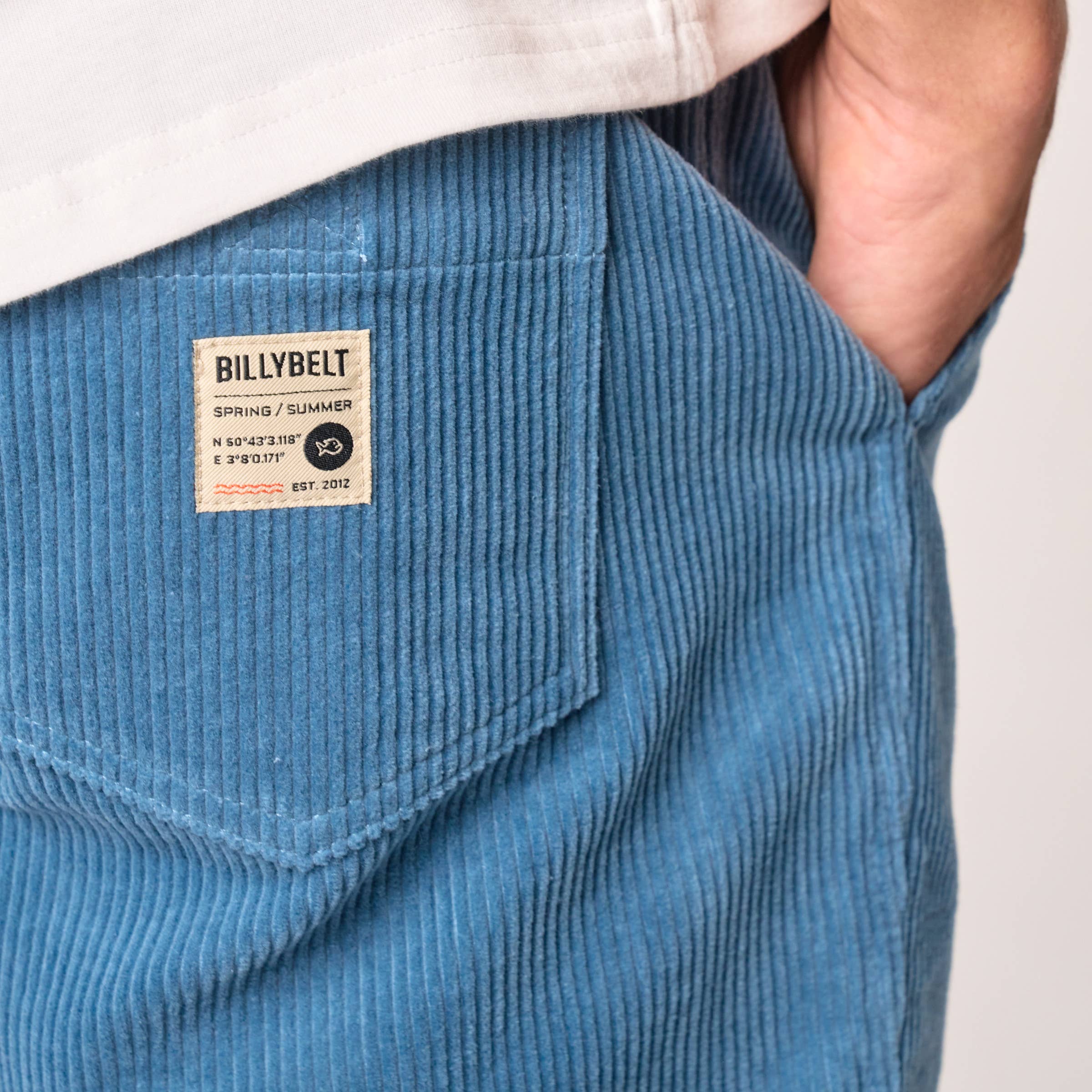 Billybelt samettishortsit "bleu jean"