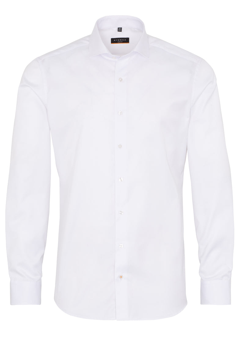 Eterna valkoinen kauluspaita "Slim fit cover shirt 8817"