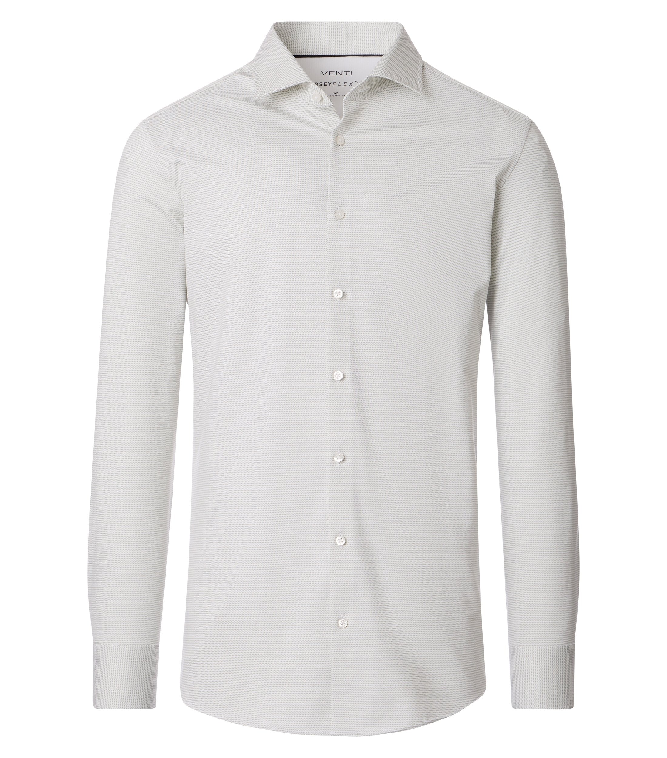 Venti pitkähihainen joustokauluspaita vihreä modern fit