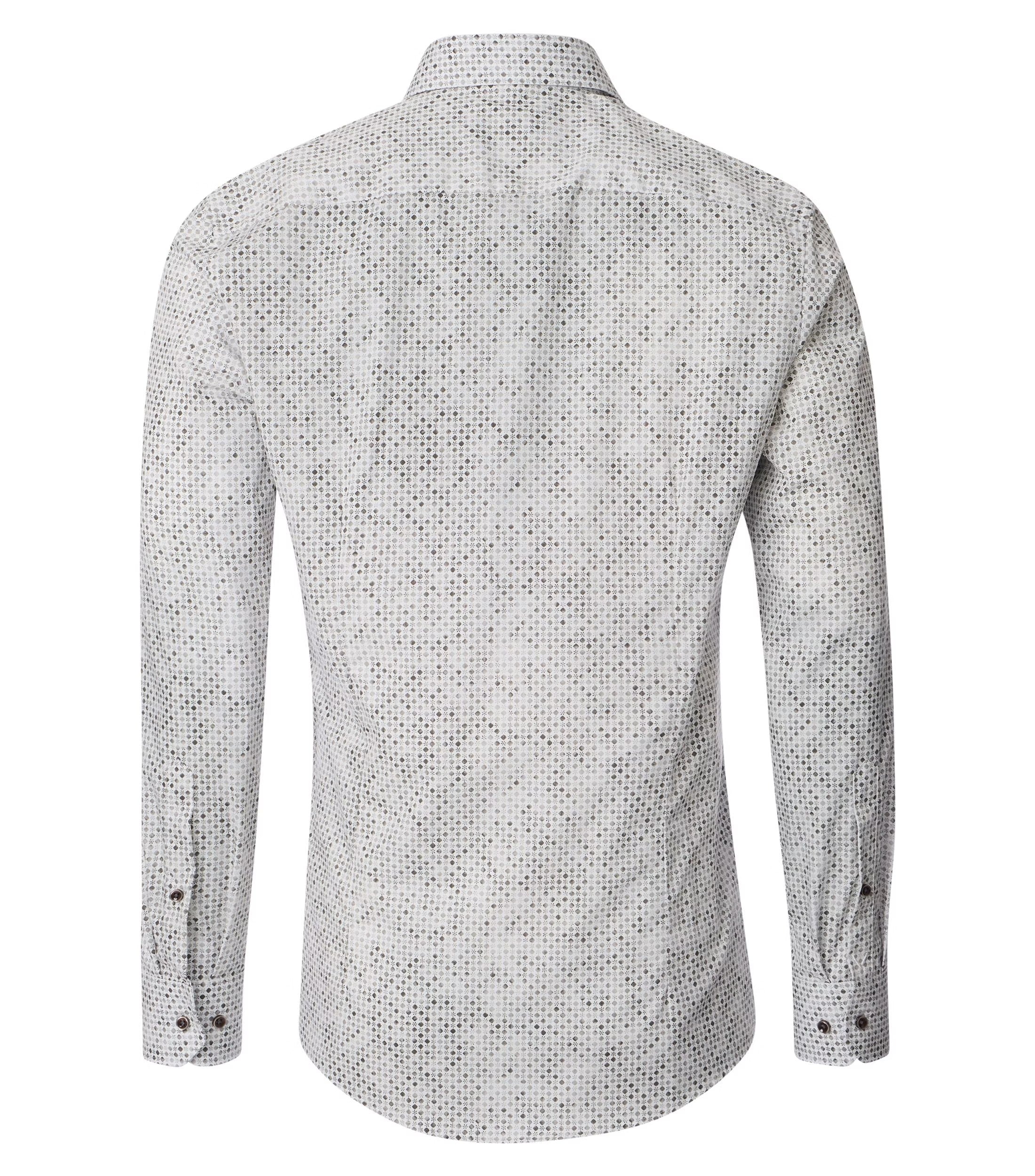 Venti kauluspaita mustavalkoisella printtikuviolla modern fit