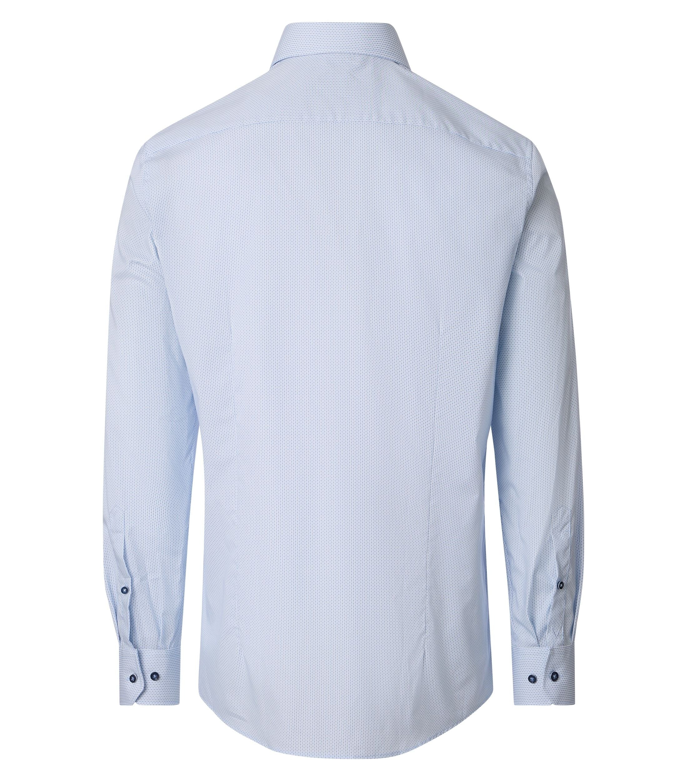 Venti pitkähihainen kauluspaita vaaleansininen mikroprintti modern fit